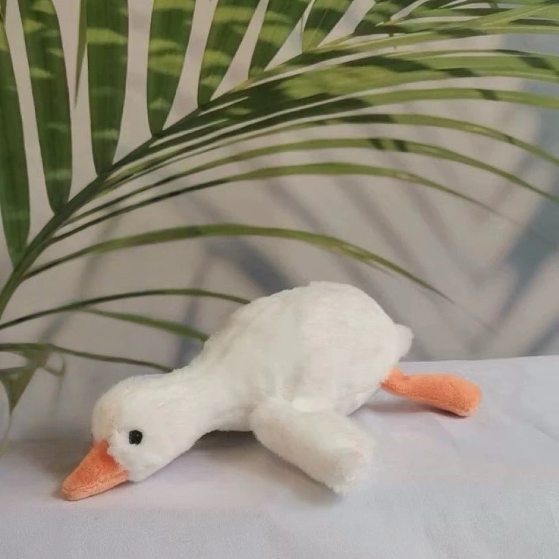 Soft Tummy Goose White Yellow Plush Keyring