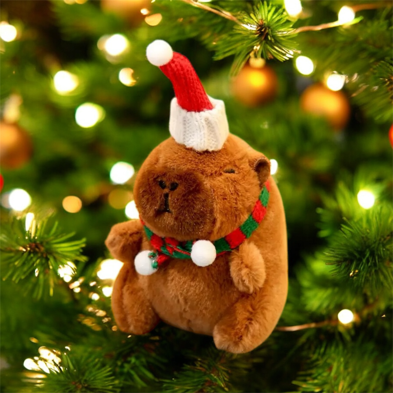 Merry Christmas Capybaras keychain plushies