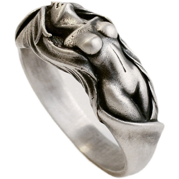 Goddess Power Graffiti Art S925 Silver Ring