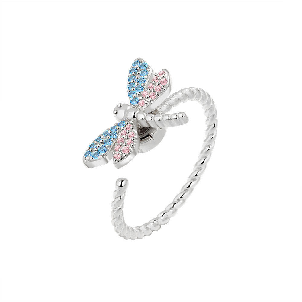 Silver Dragonfly Fidget Ring