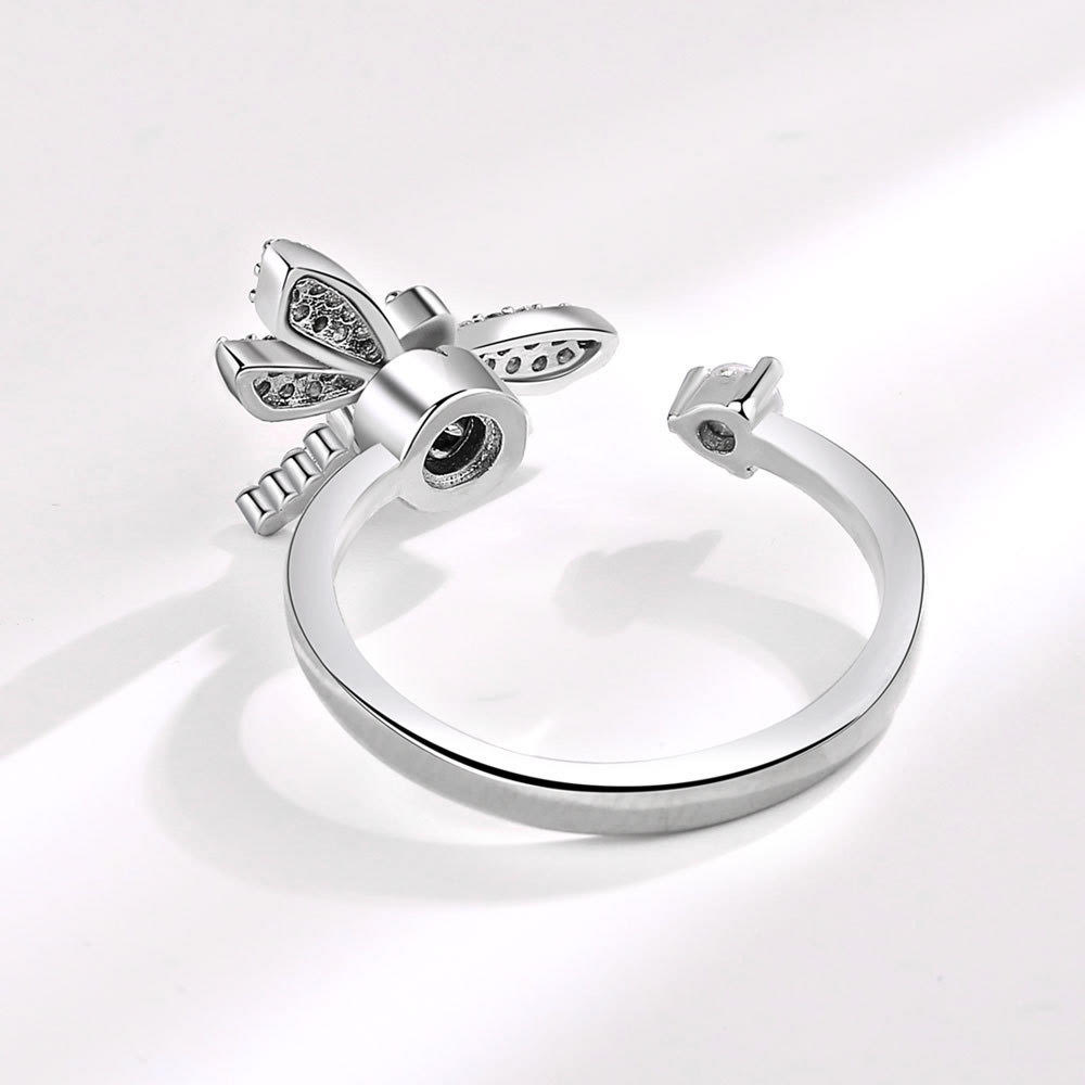 Silver Dragonfly Fidget Ring