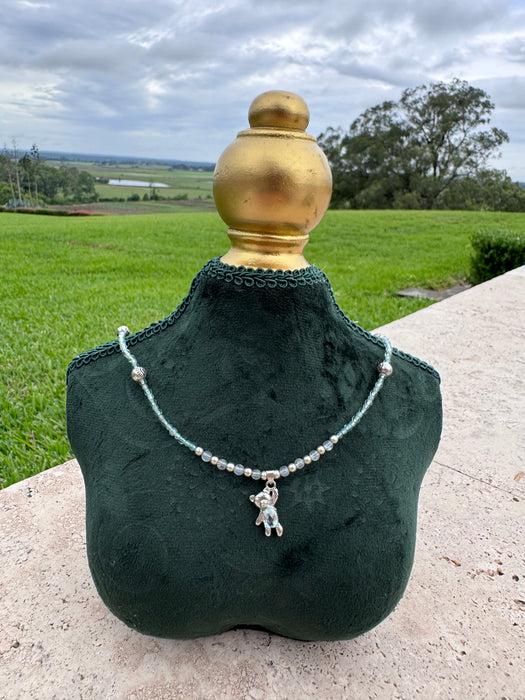 Aquamarine Teddy Necklace