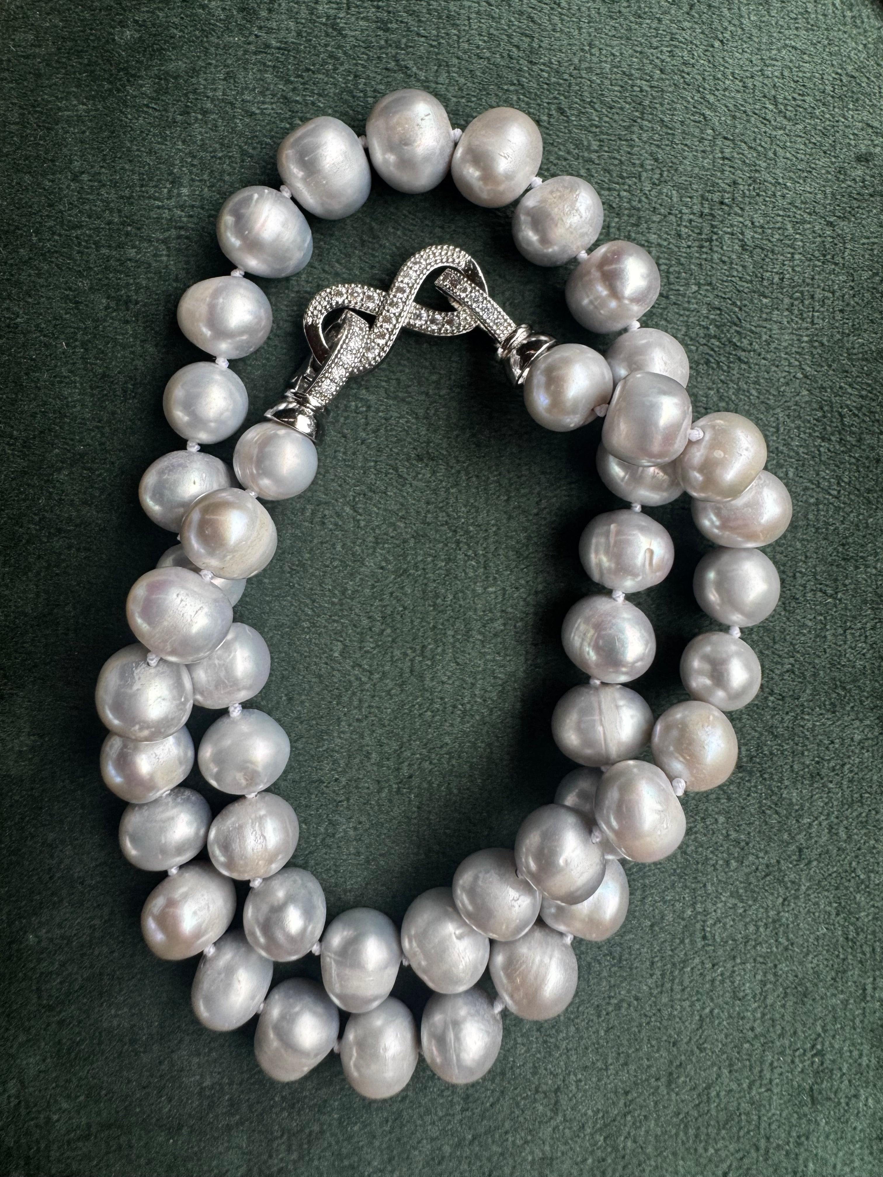 Grey Fresh Water Pearl Necklace