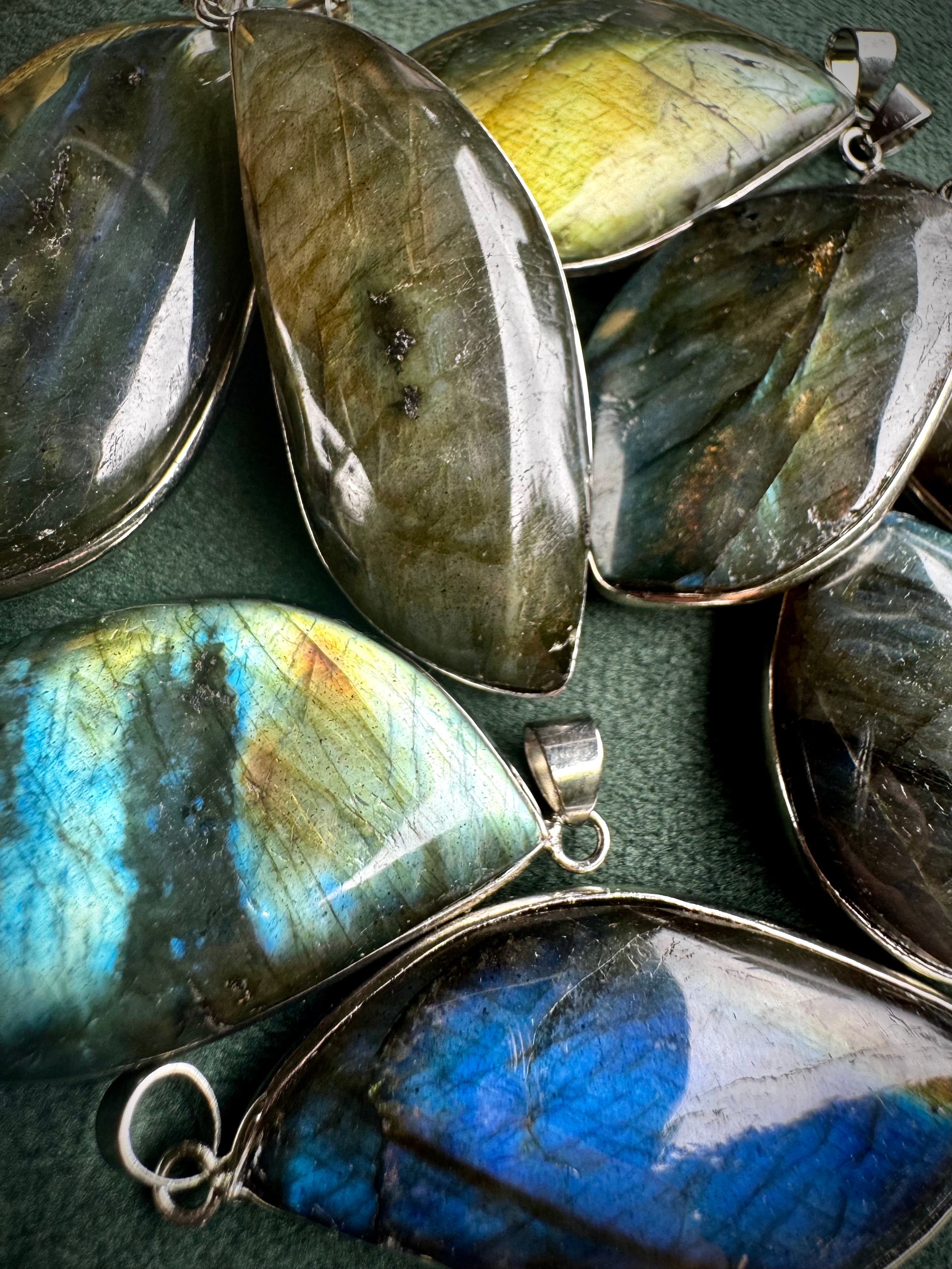 Flashy Labradorite Pendants