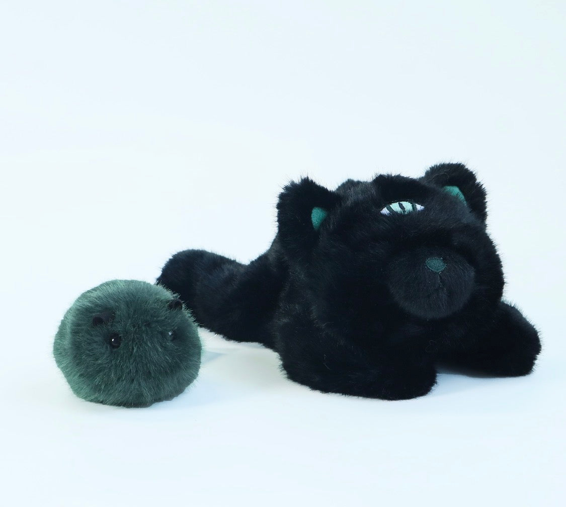 PRE-ORDER 08 Oct 2026: Weighted Black Cat Comfort Gift Set – Nyx & Morpheus-  Cat, Mouse, Stress Ball & Cooling Eye Mask