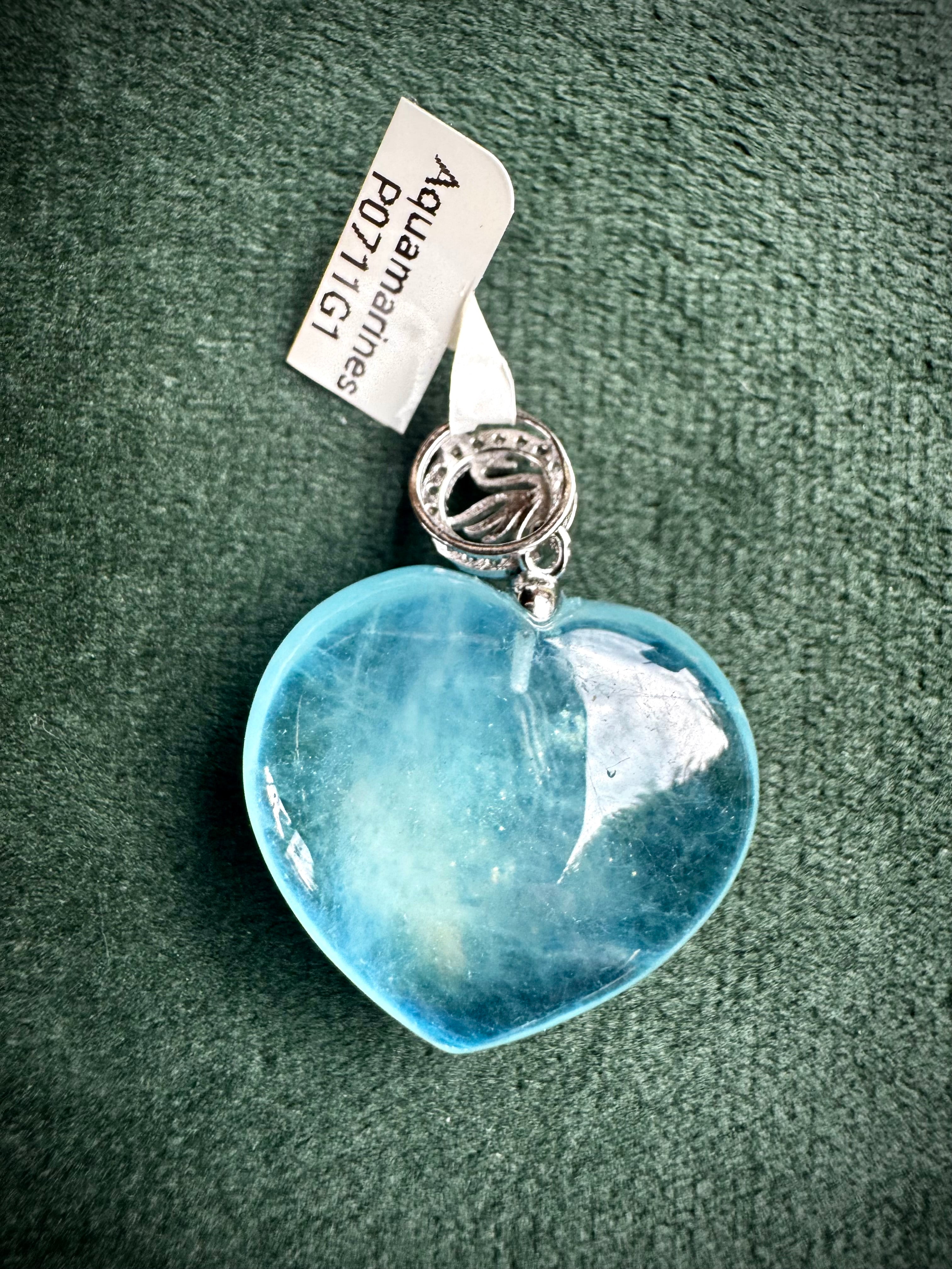 A Grade Aquamarine Hearts
