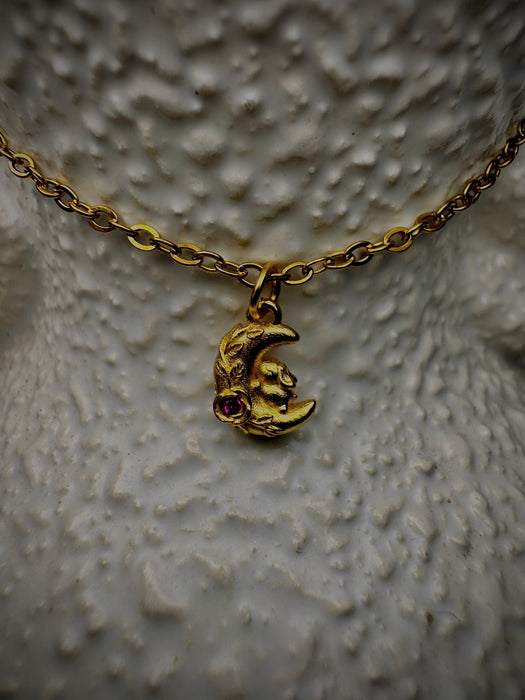 Bunny on Moon pendant MINI