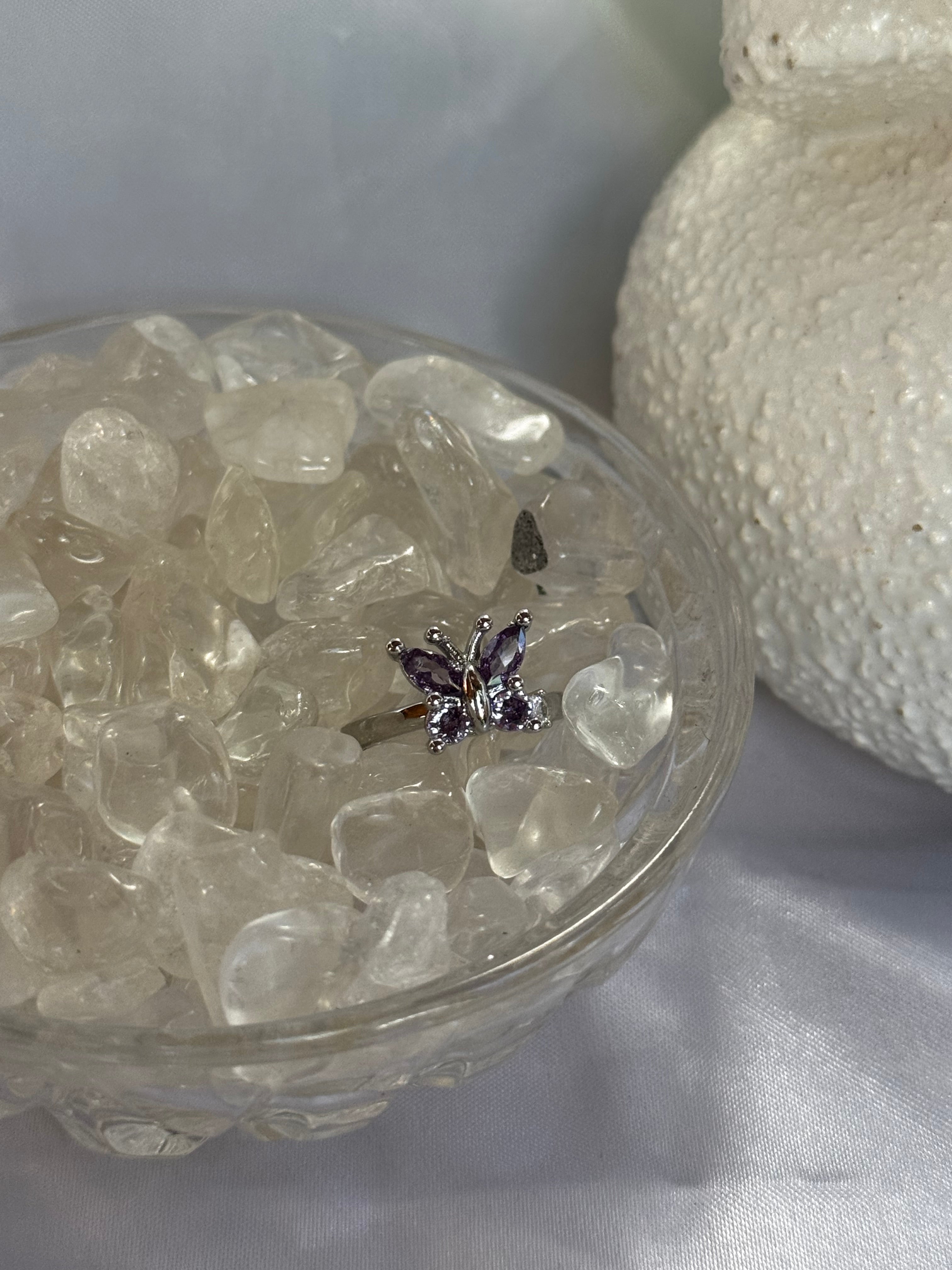 Silver/Gold Butterfly Fidget Ring