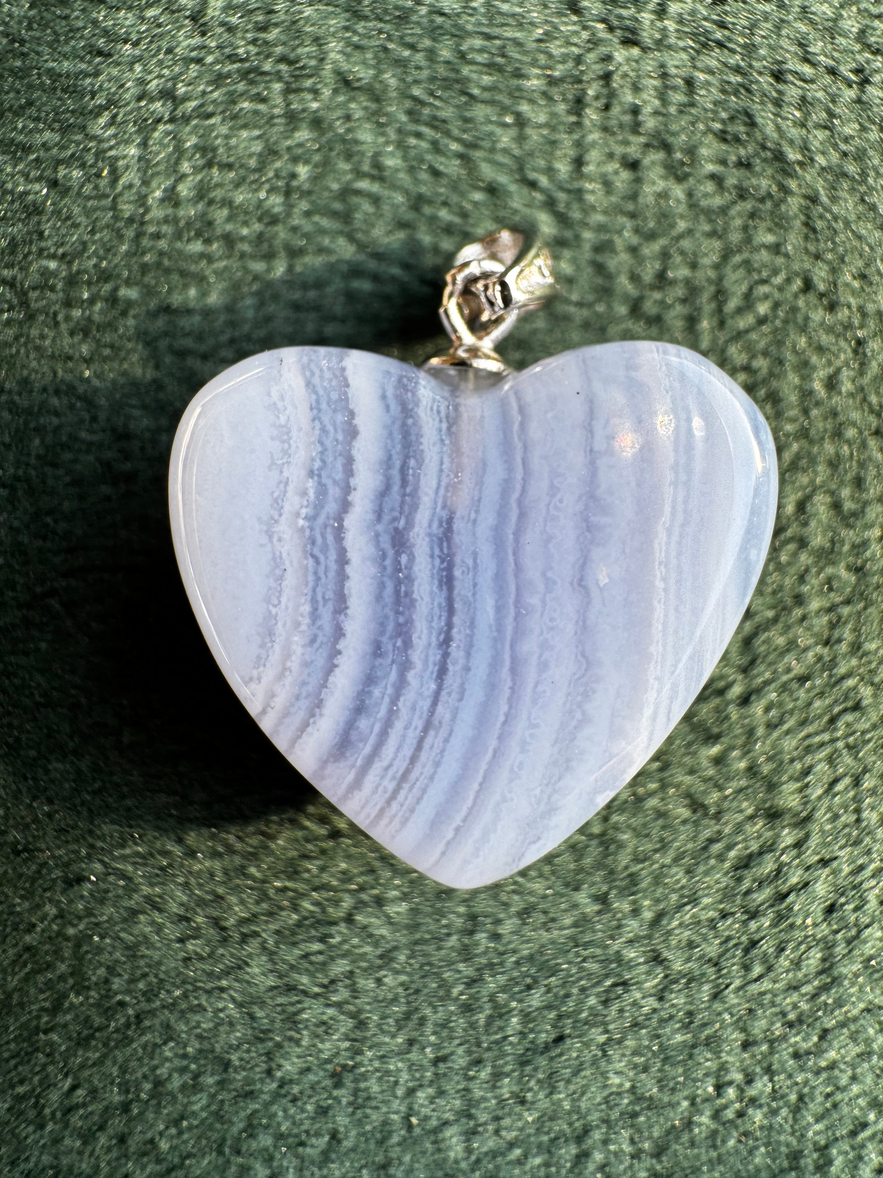 Blue Lace Agate Heart