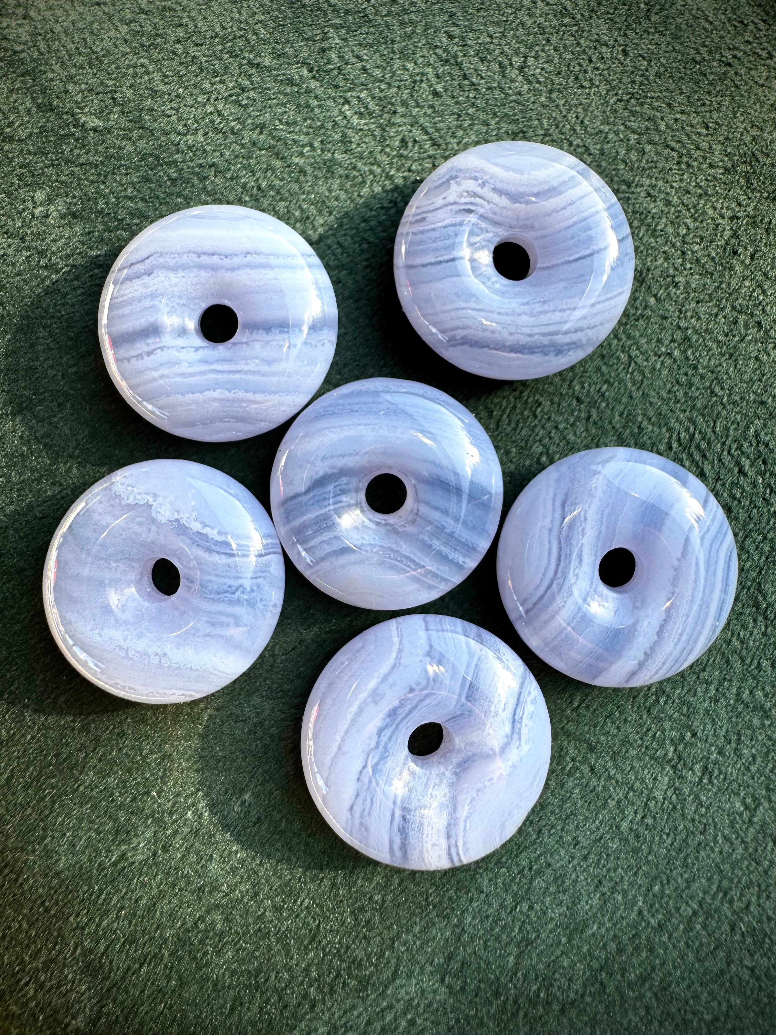 Blue Lace Agate Doughnut