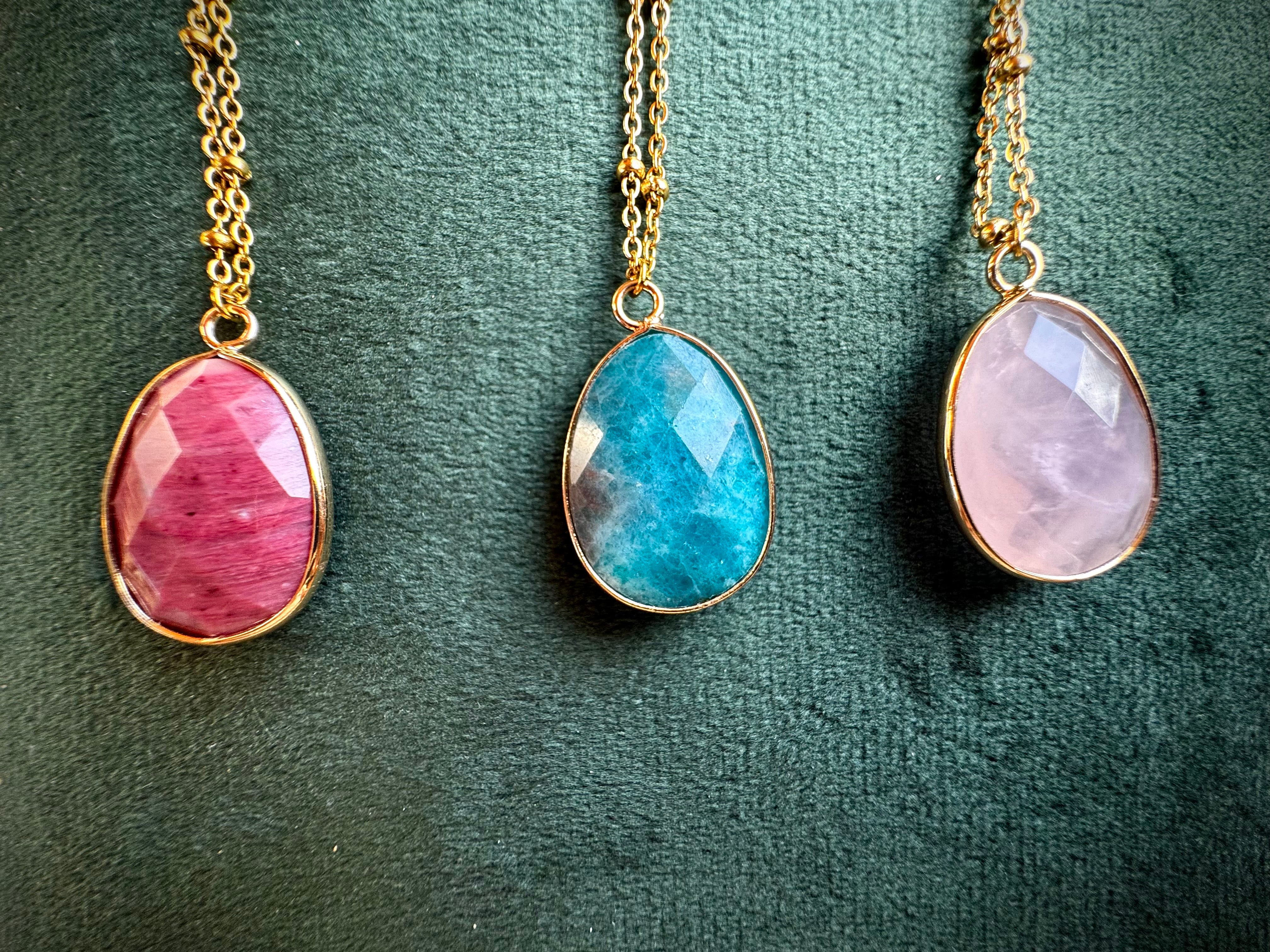 Boho crystal pendants