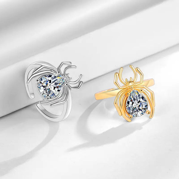Gold / Silver Spider Zirconia Ring