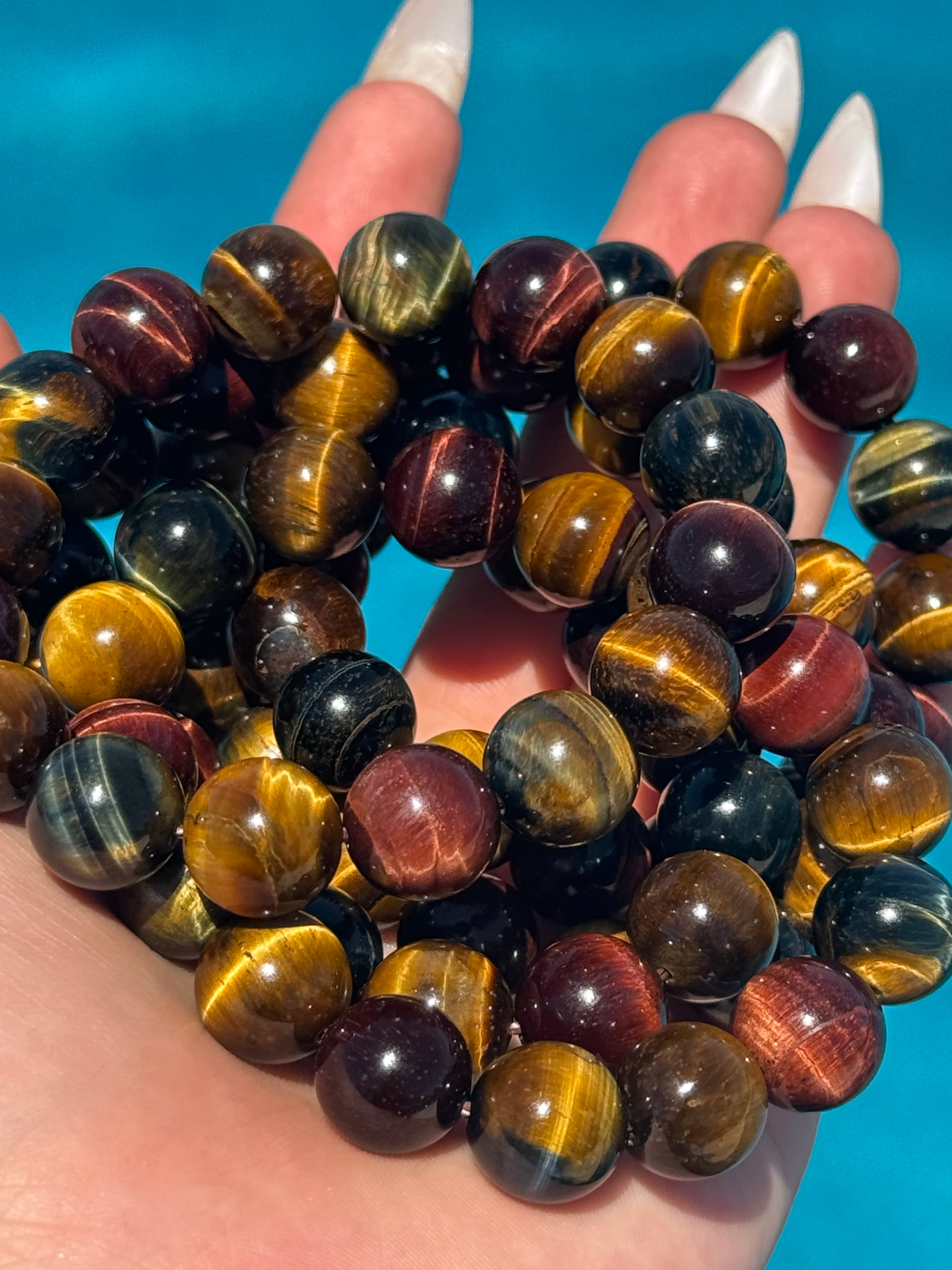 Multi Color Tiger Eyes Gemstone bracelet