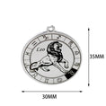 Load image into Gallery viewer, stainless steel zodiac sign pendant
