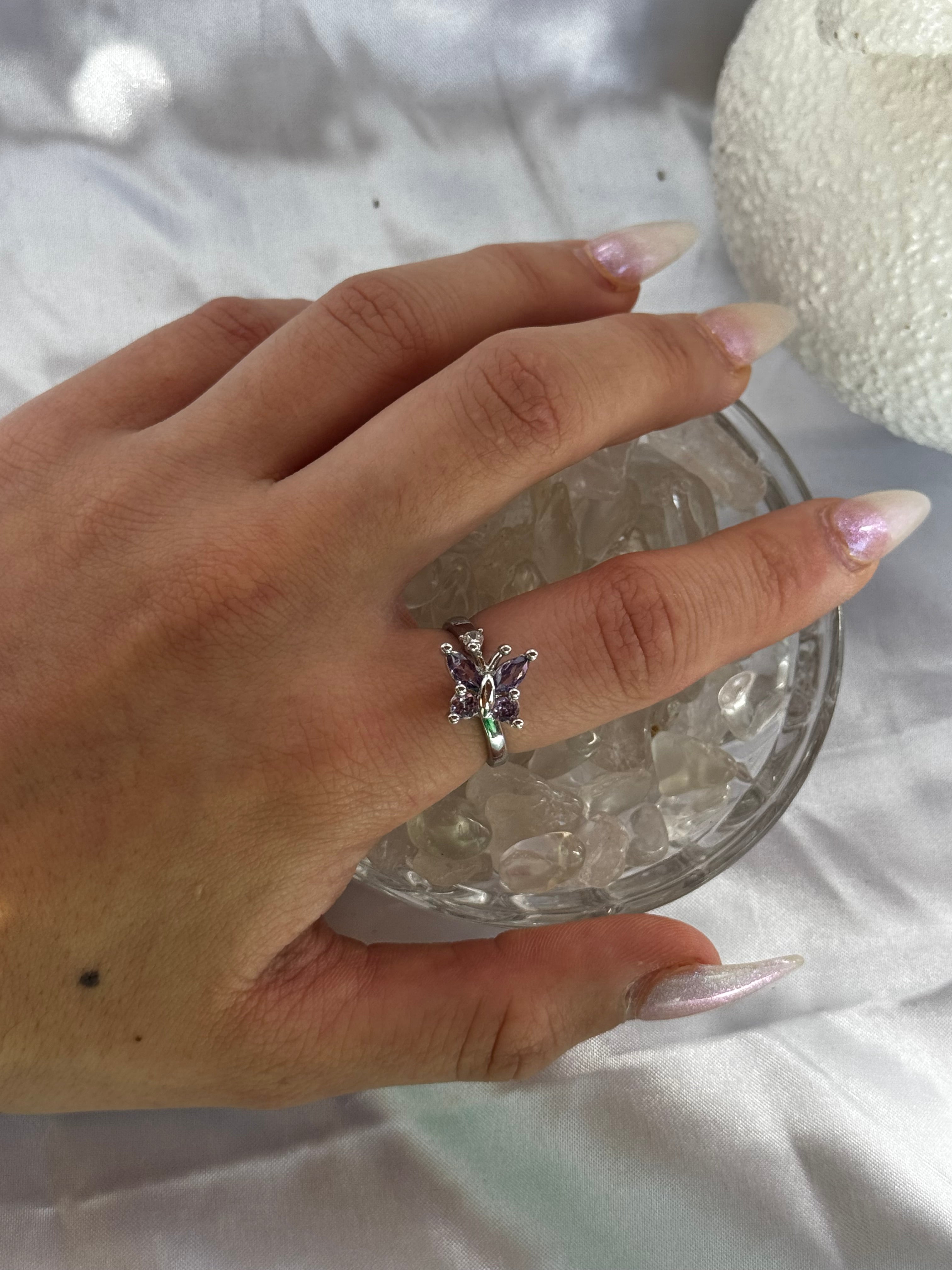 Silver/Gold Butterfly Fidget Ring