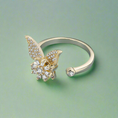 Load image into Gallery viewer, Silver / Gold Butterfly Fidget Ring
