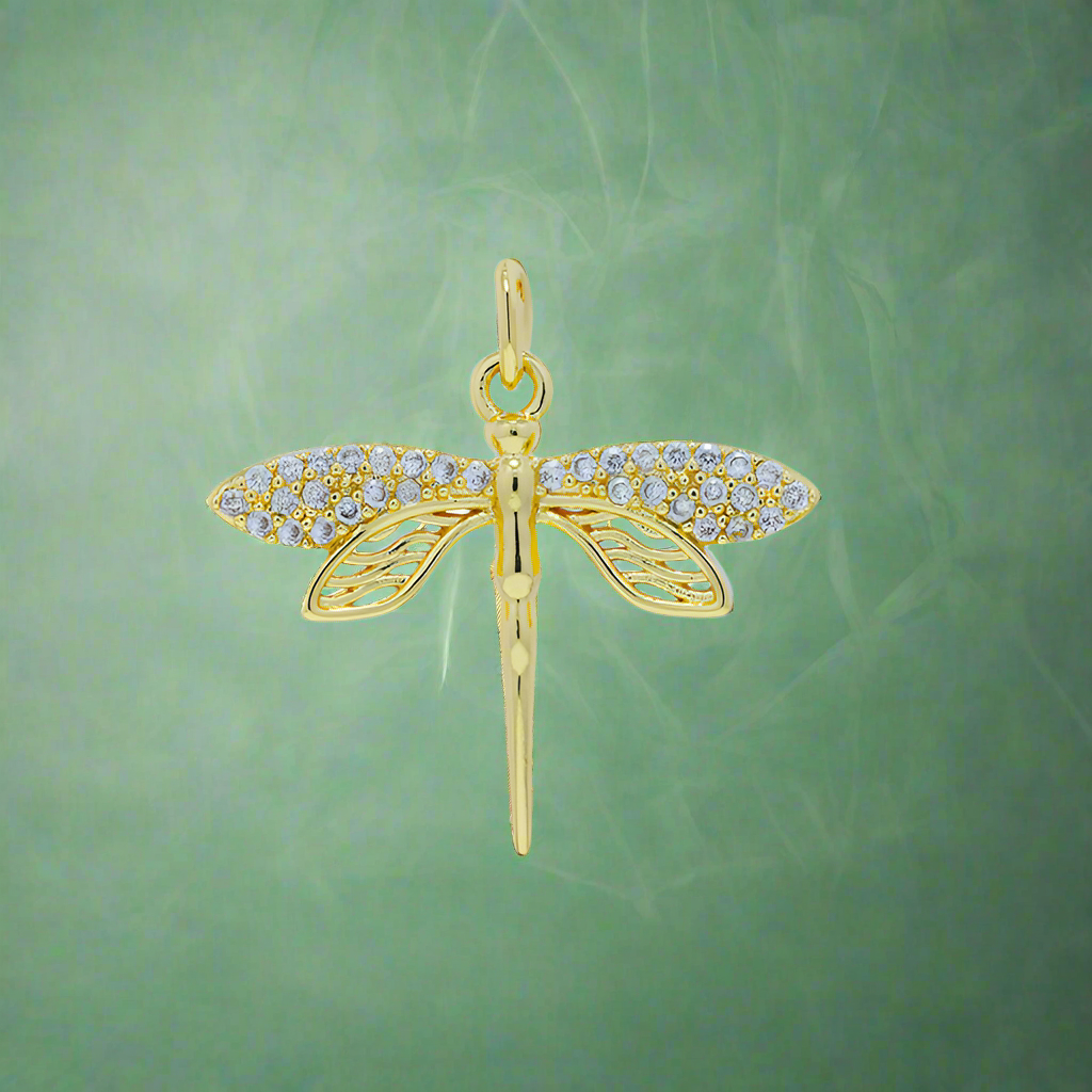 Dragonfly 18K Gold Plated Necklace