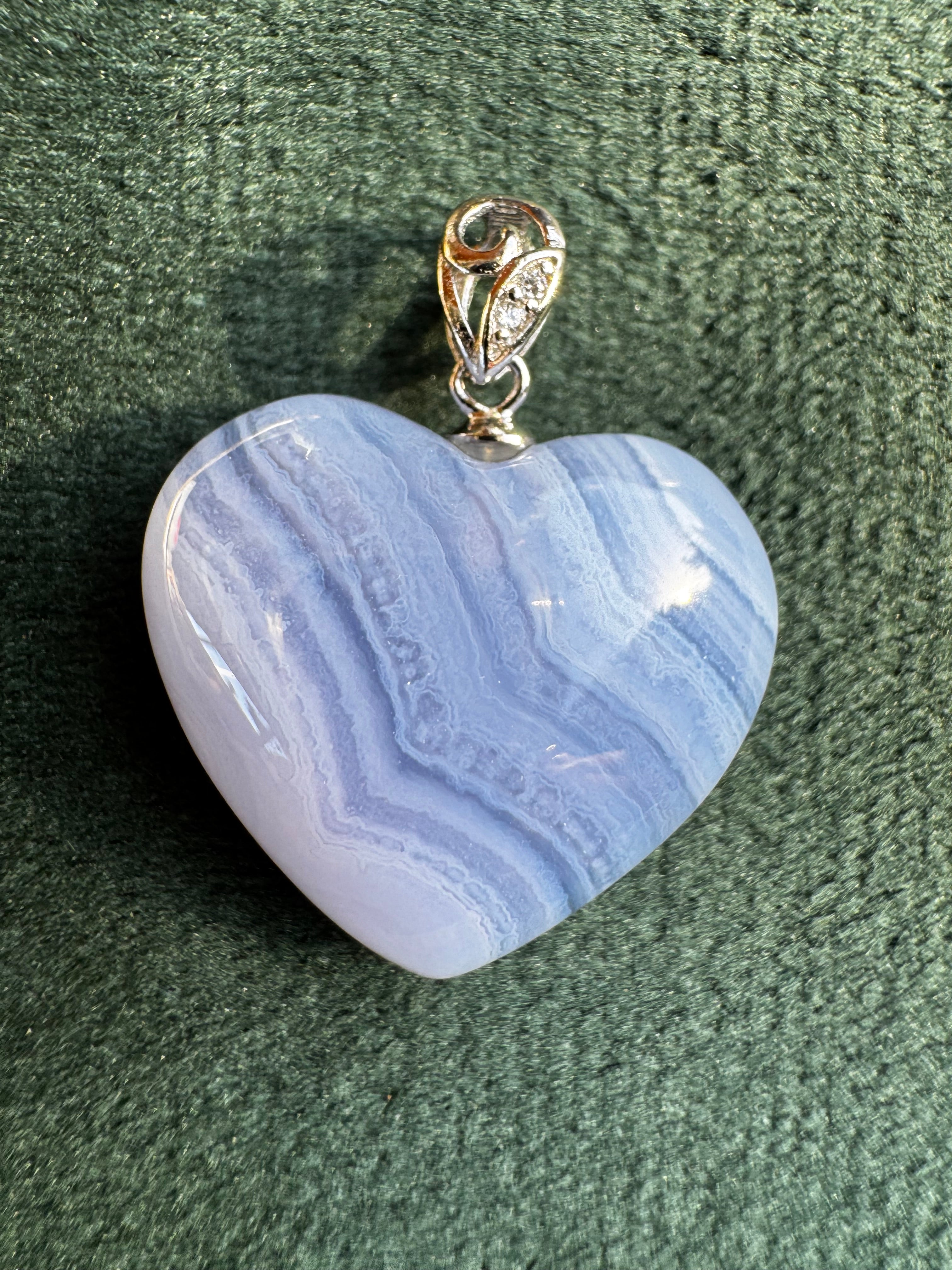 Blue Lace Agate Heart
