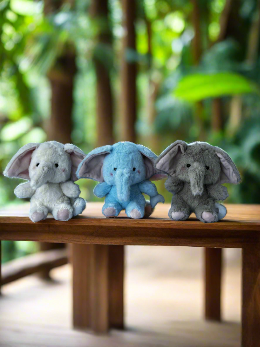 Baby Elephant Plush Keyring