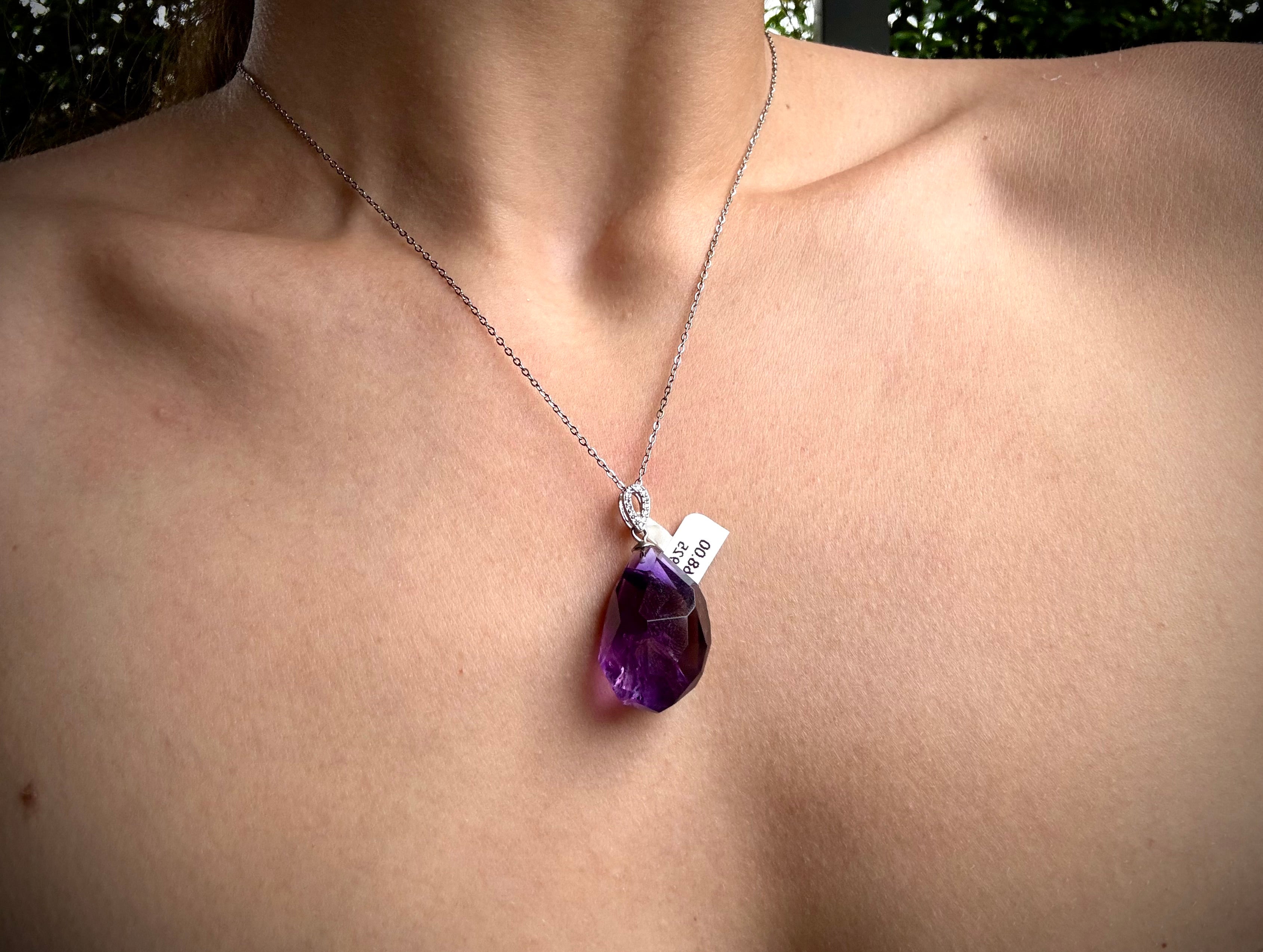 AA Grade Amethyst Pendant