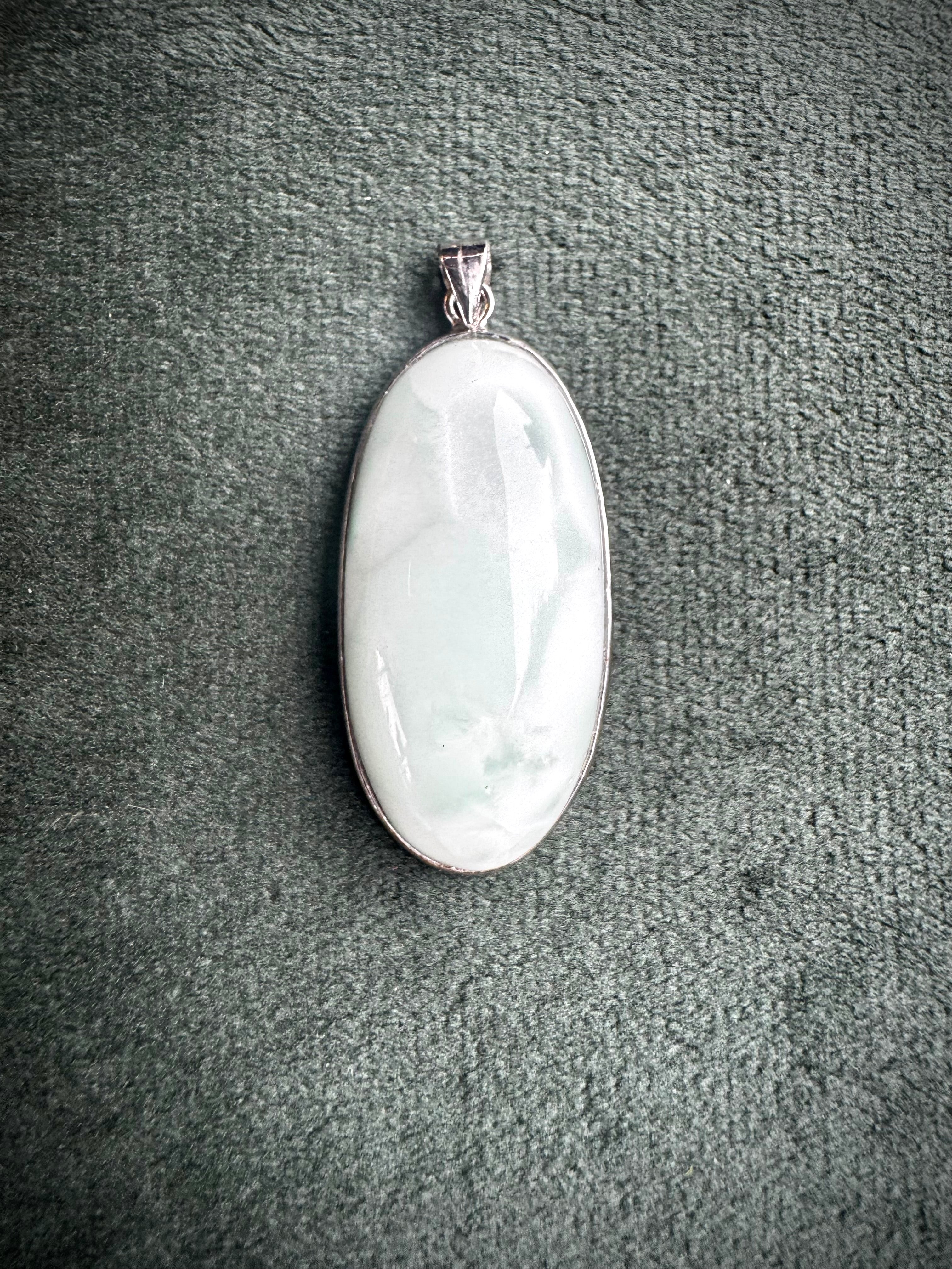 S925 Green Larimar Pendant