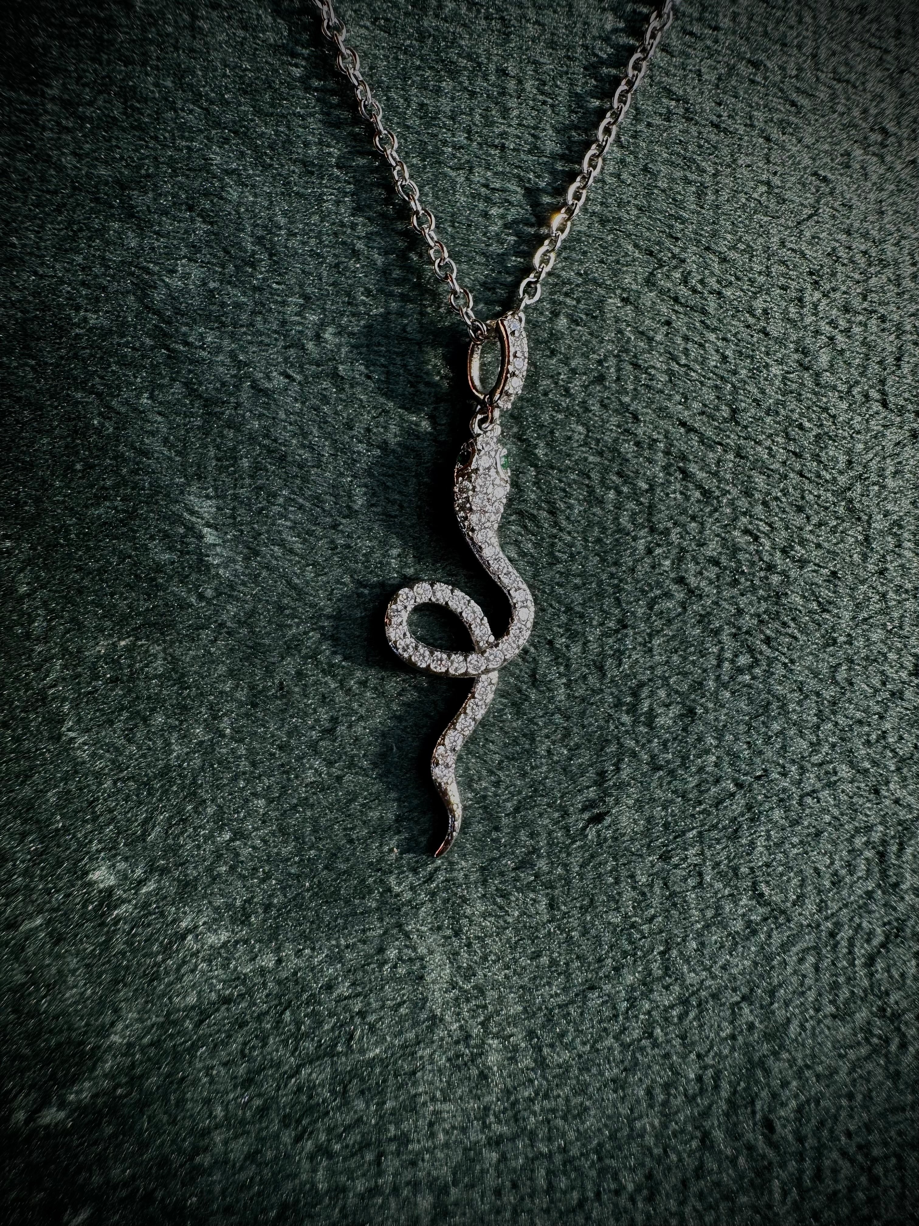 Silver Plated Snake Necklace