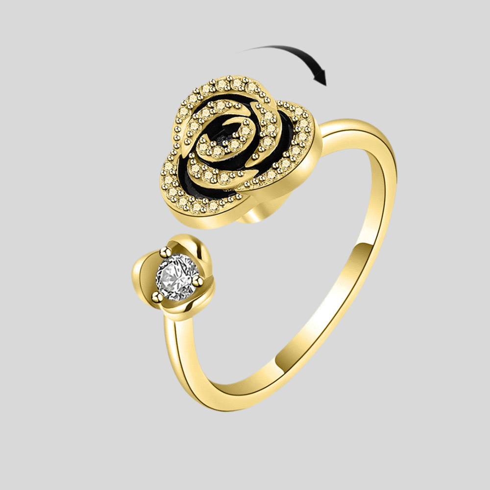 Golden Daisy Bee Fidget Ring