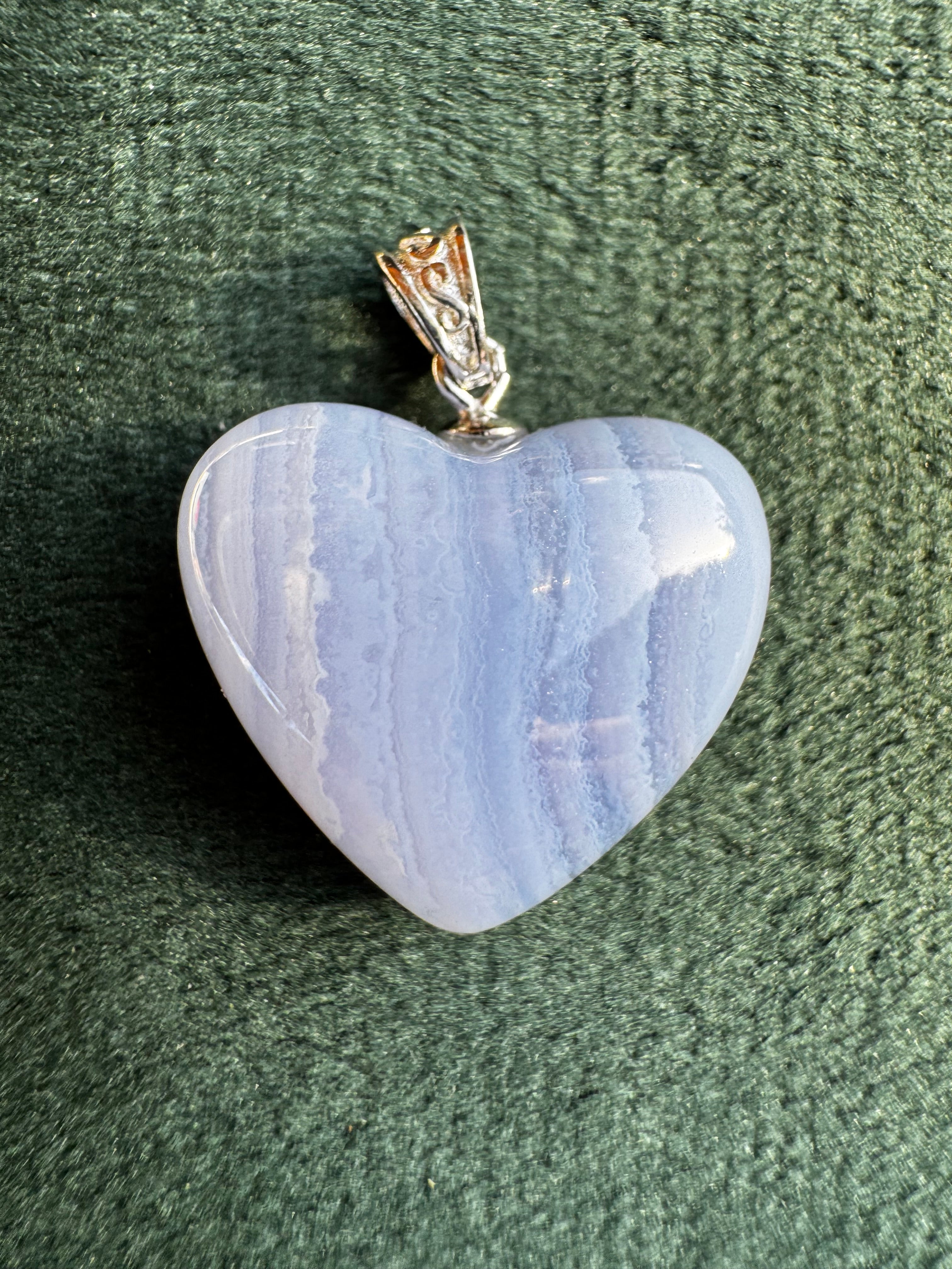 Blue Lace Agate Heart