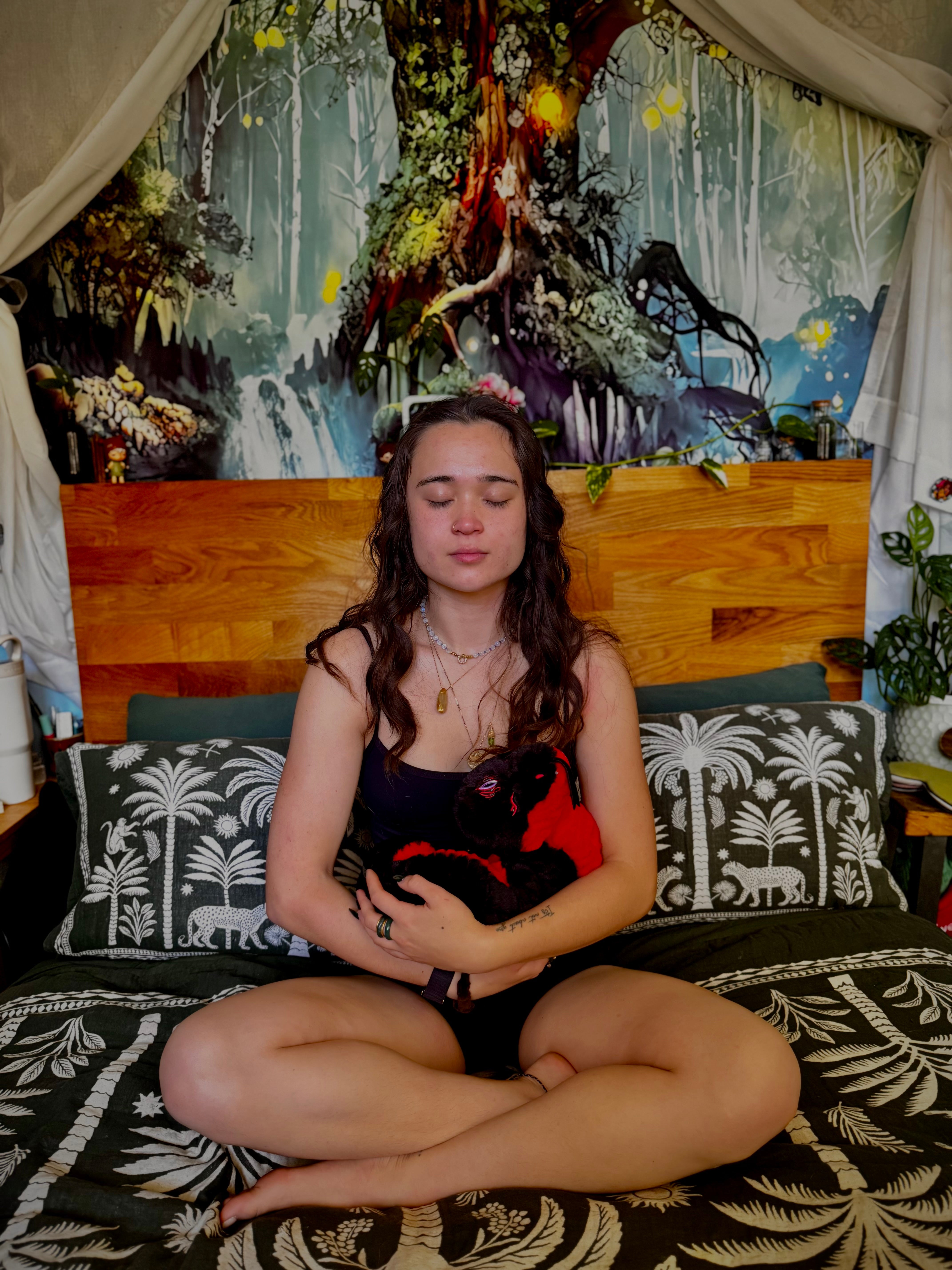 Kundalini Weighted Snake Plushie + Tiger Eyes Bracelet