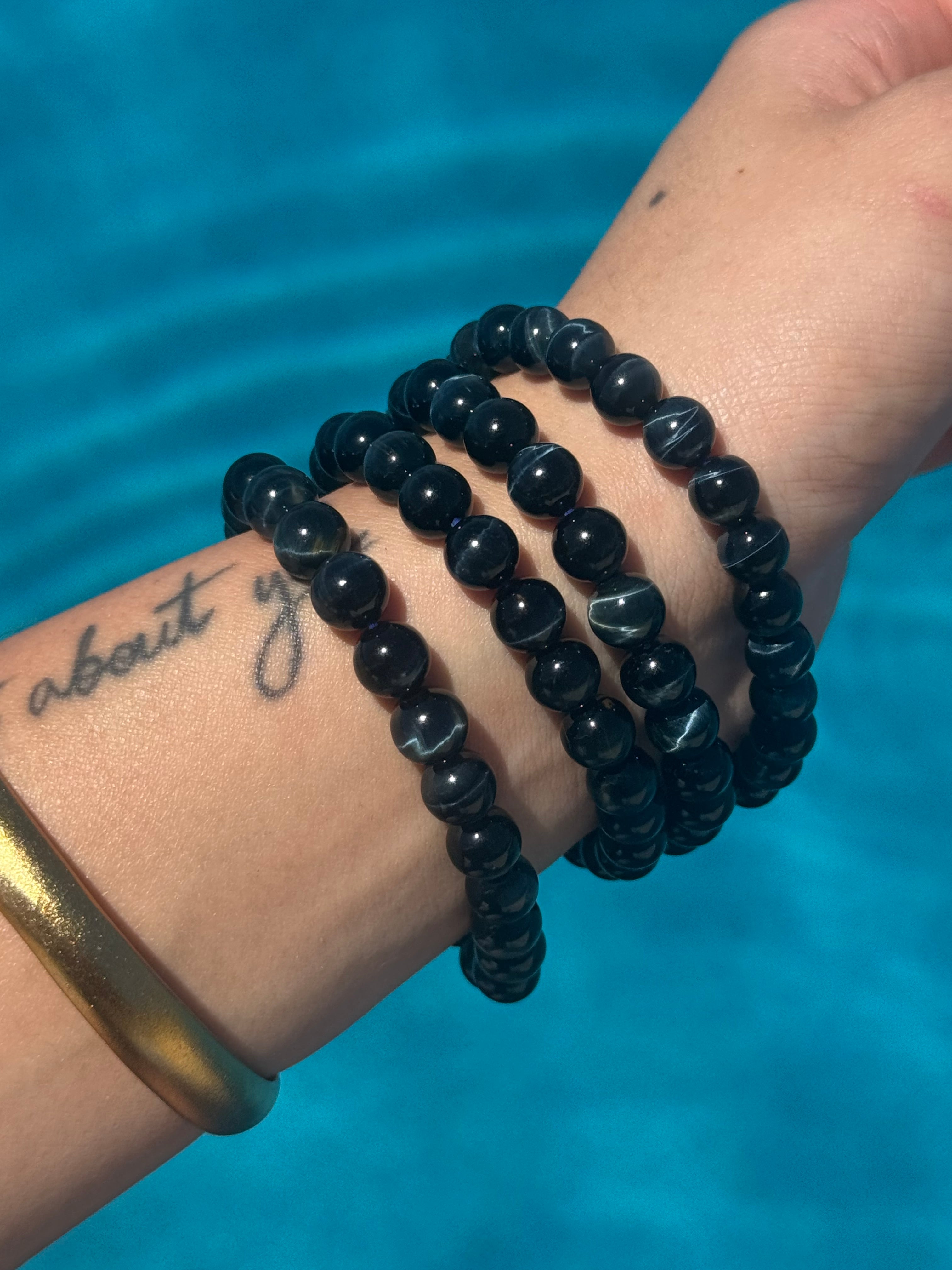 Blue Tiger Eyes Gemstone bracelet