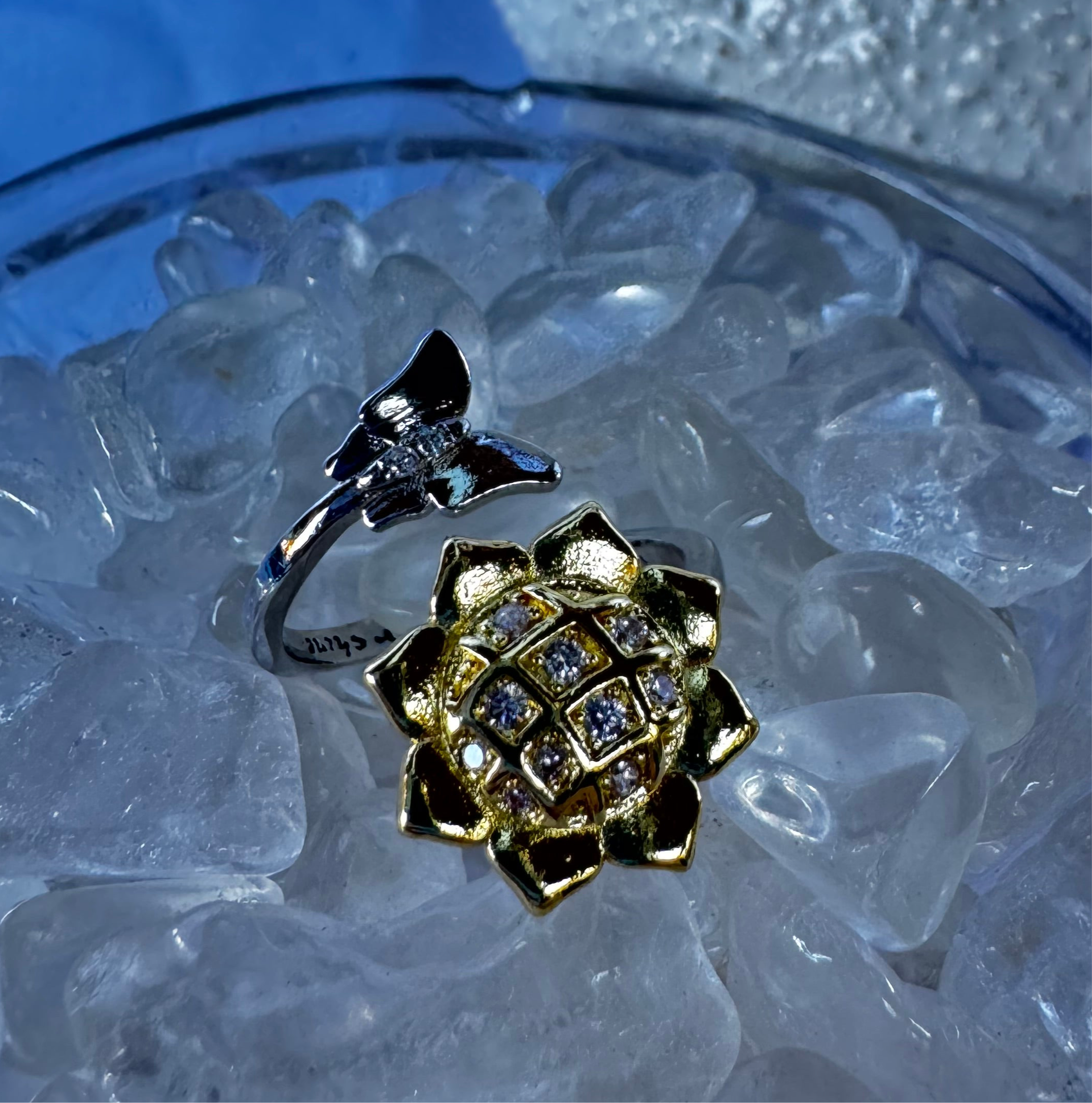 Gold Sunflower Fidget Ring
