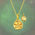 Load image into Gallery viewer, 12 Gold Zodiac and Constellation Star sign Coin Necklace
