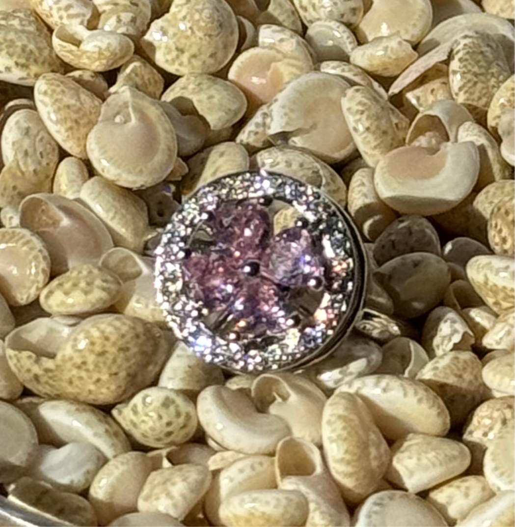 Pink 4 Leaf Clover Fidget Ring