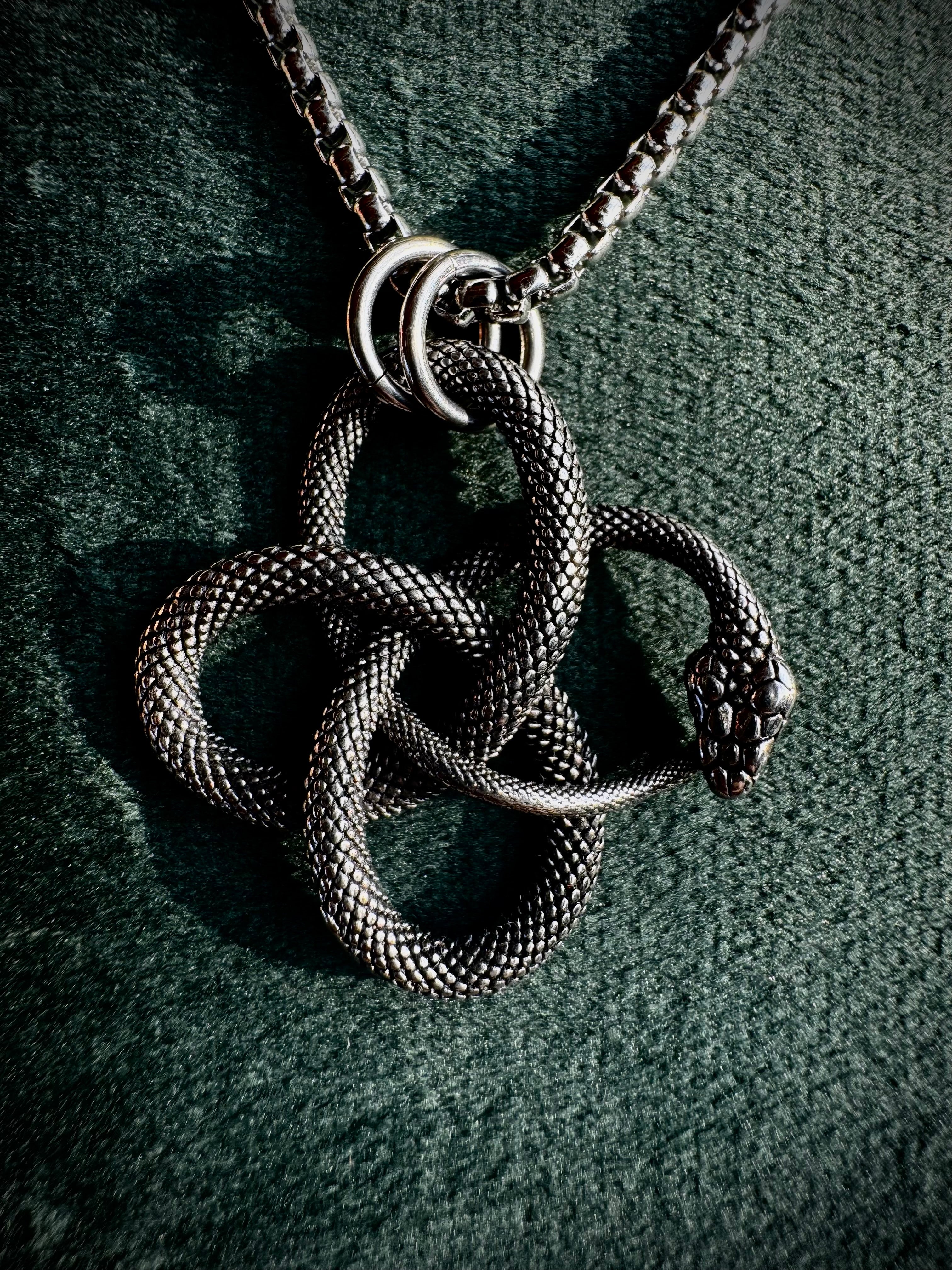 Gold or Silver Ouroboros Stainless Steel Pendant