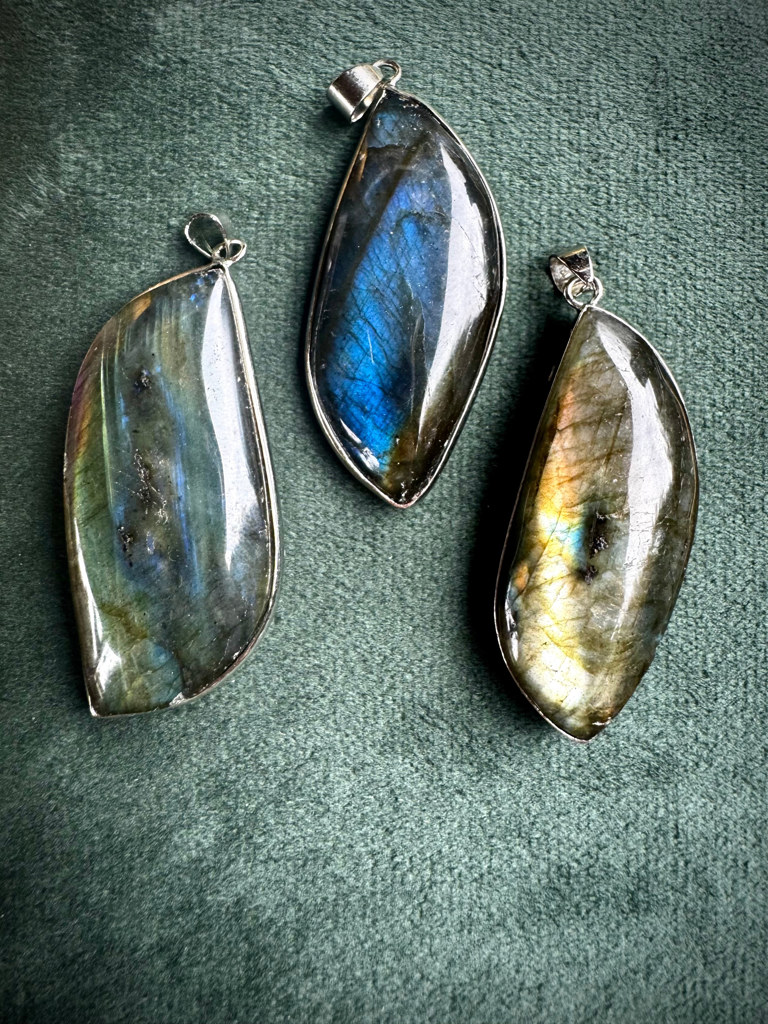 Flashy Labradorite Pendants