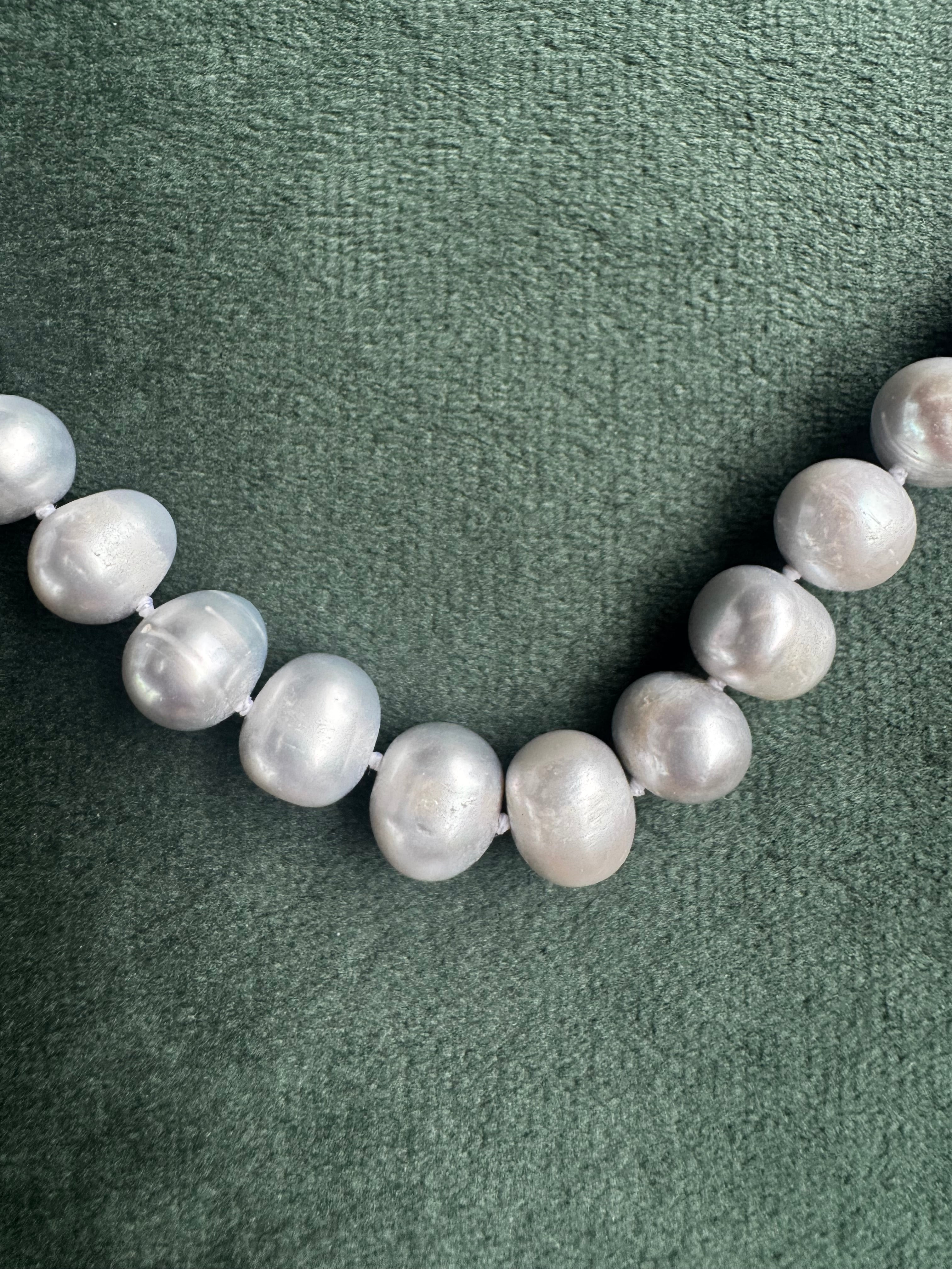 Grey Fresh Water Pearl Necklace