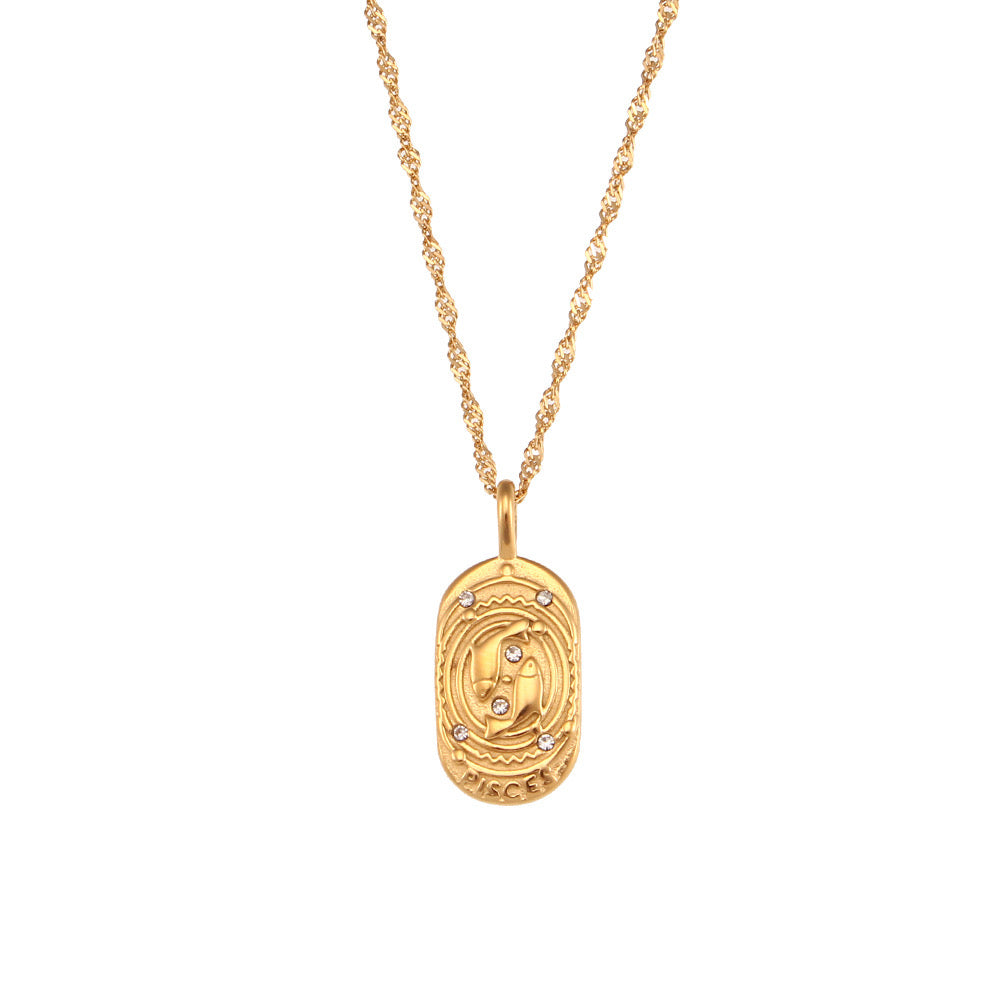 Gold Zodiac Pisces