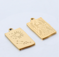 Load image into Gallery viewer, Gold Tarot Card Zodiac Necklaces
