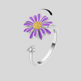 Load image into Gallery viewer, Silver Flower Fidget Ring
