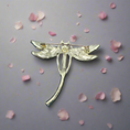 Load image into Gallery viewer, Celtic fantasy sparkling dragonfly enameled Brooch
