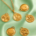 Load image into Gallery viewer, 12 Gold Zodiac and Constellation Star sign Coin Necklace
