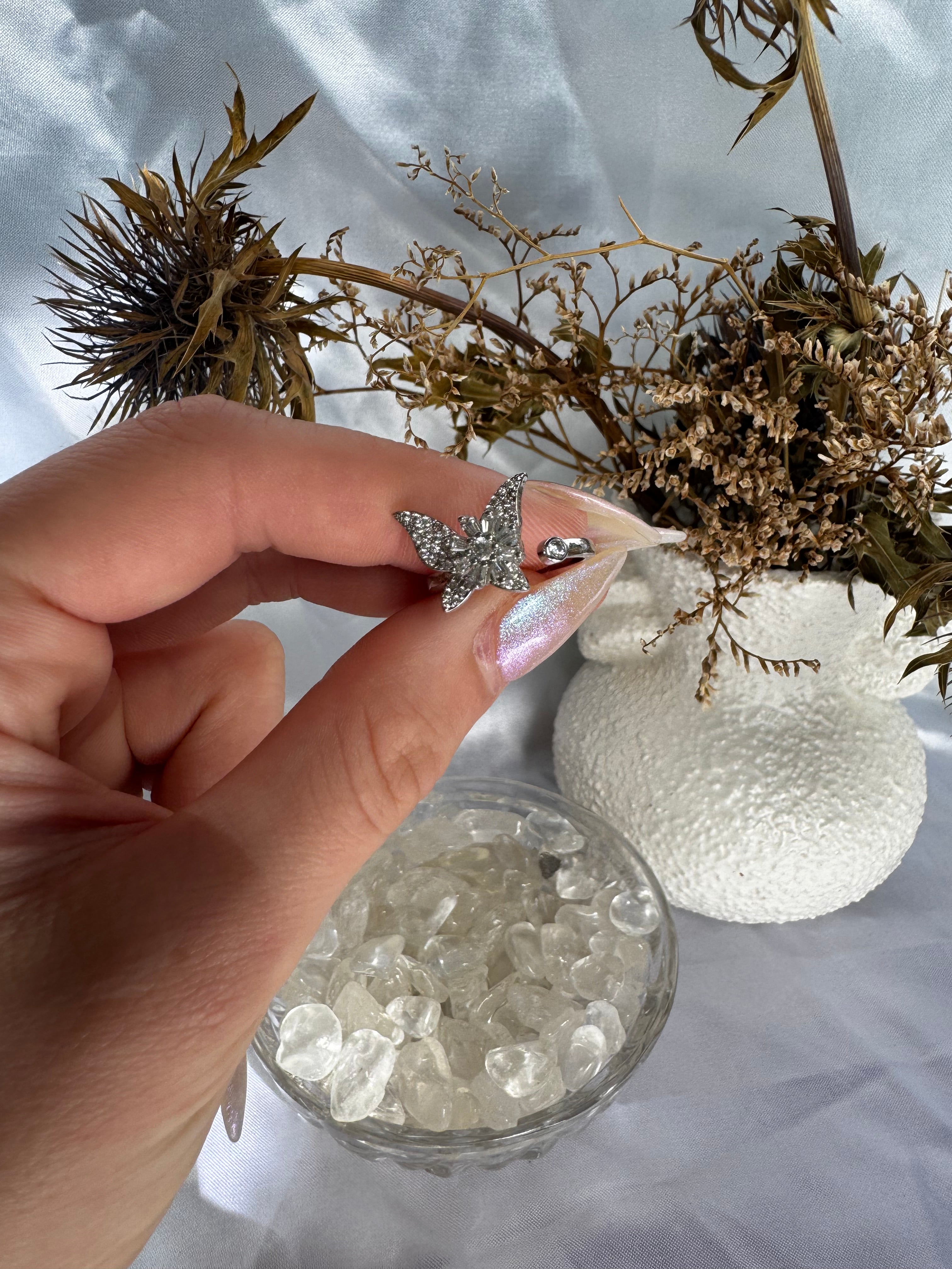 Silver / Gold Butterfly Fidget Ring