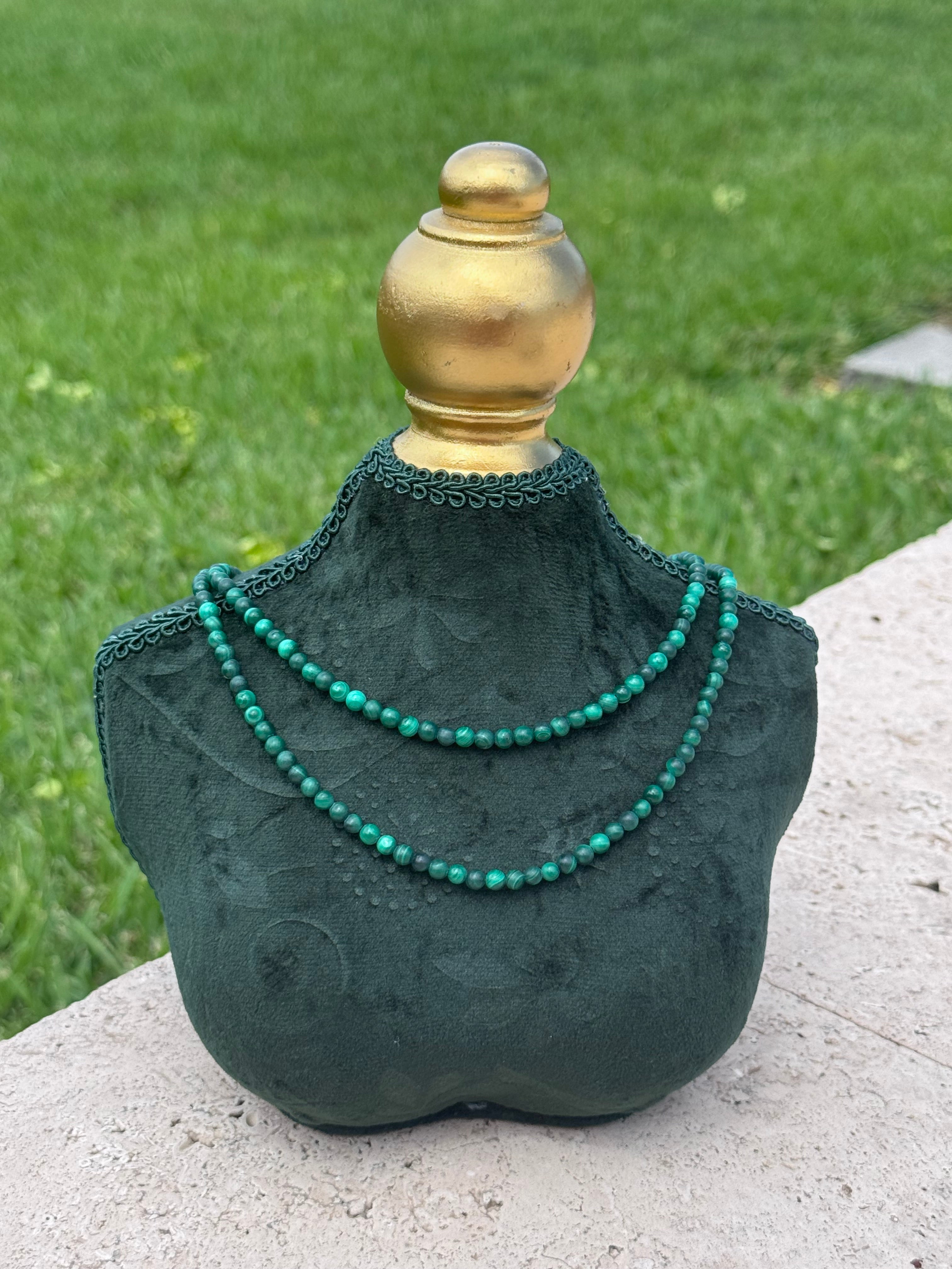 Long Malachite Necklace