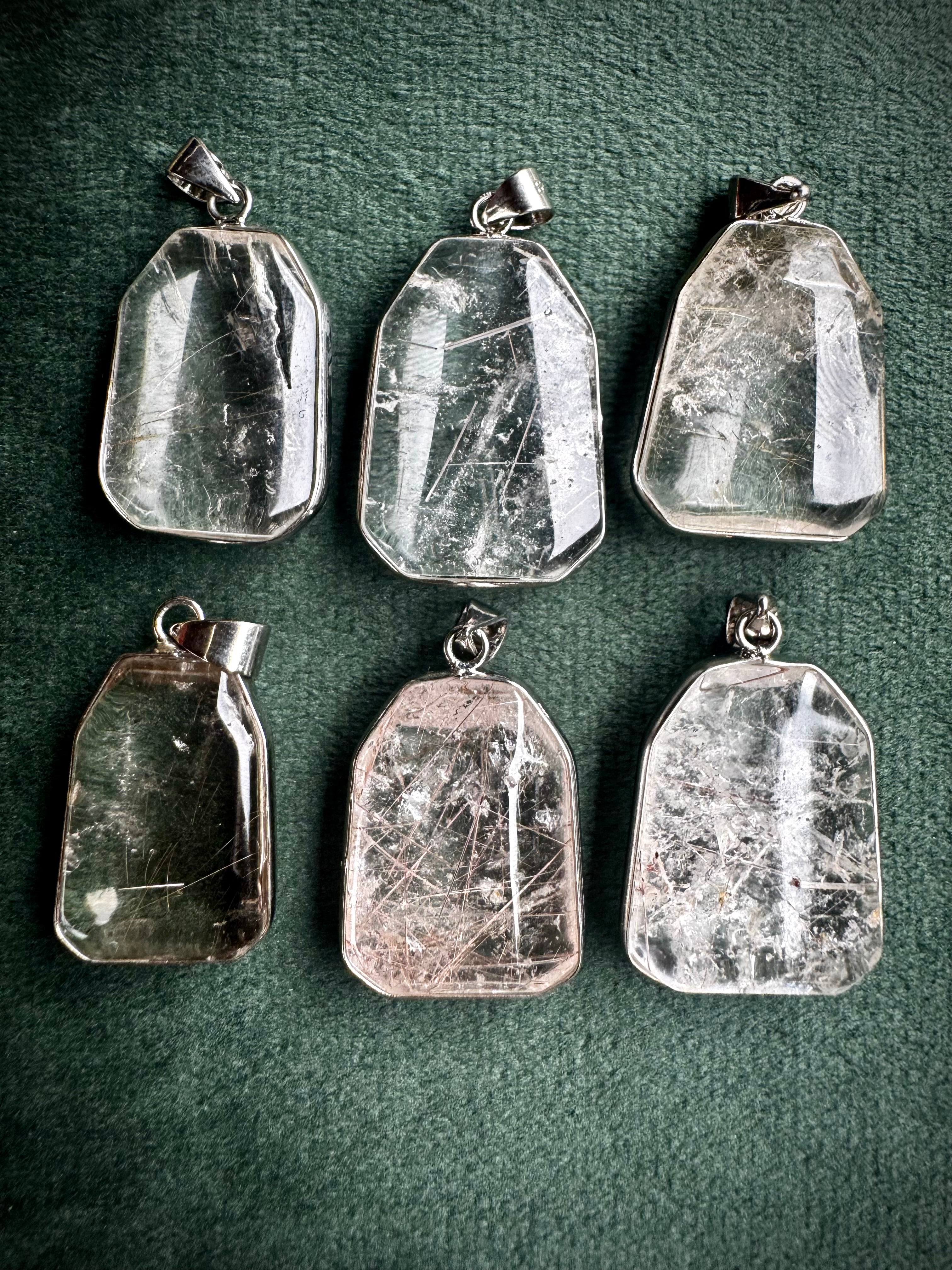 Rutile Quartz Pendants