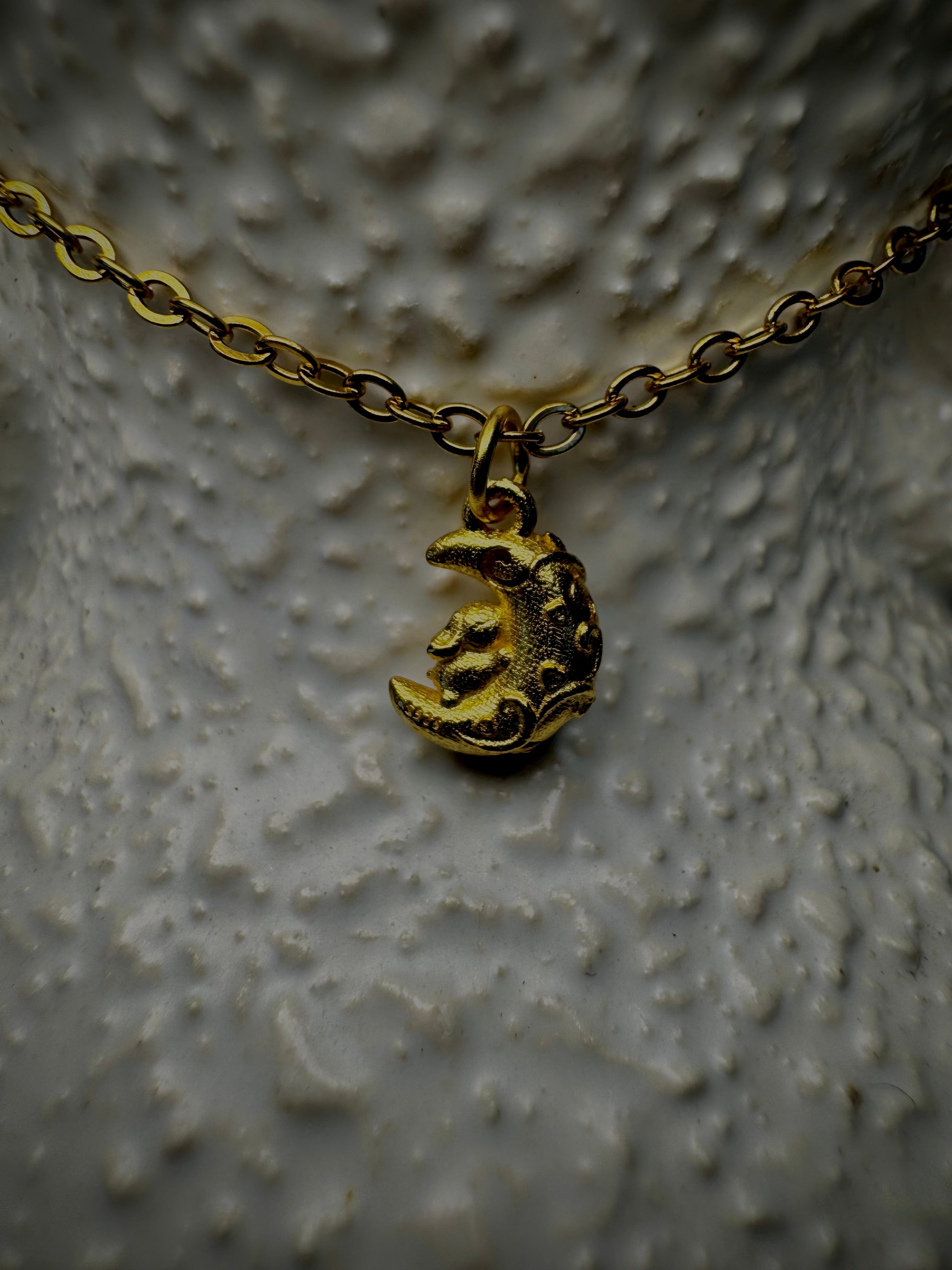 Bunny on Moon pendant MINI