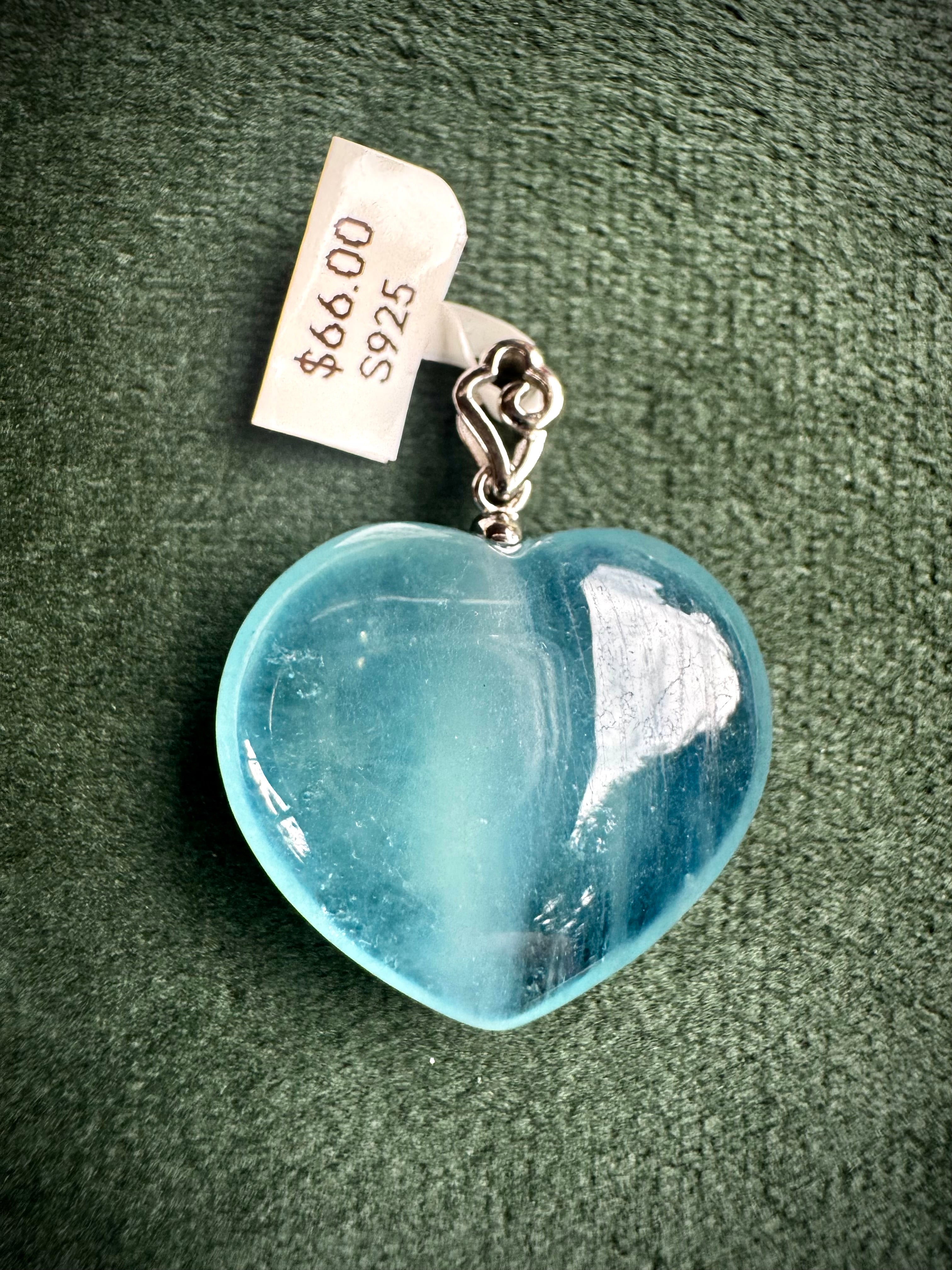 A Grade Aquamarine Hearts