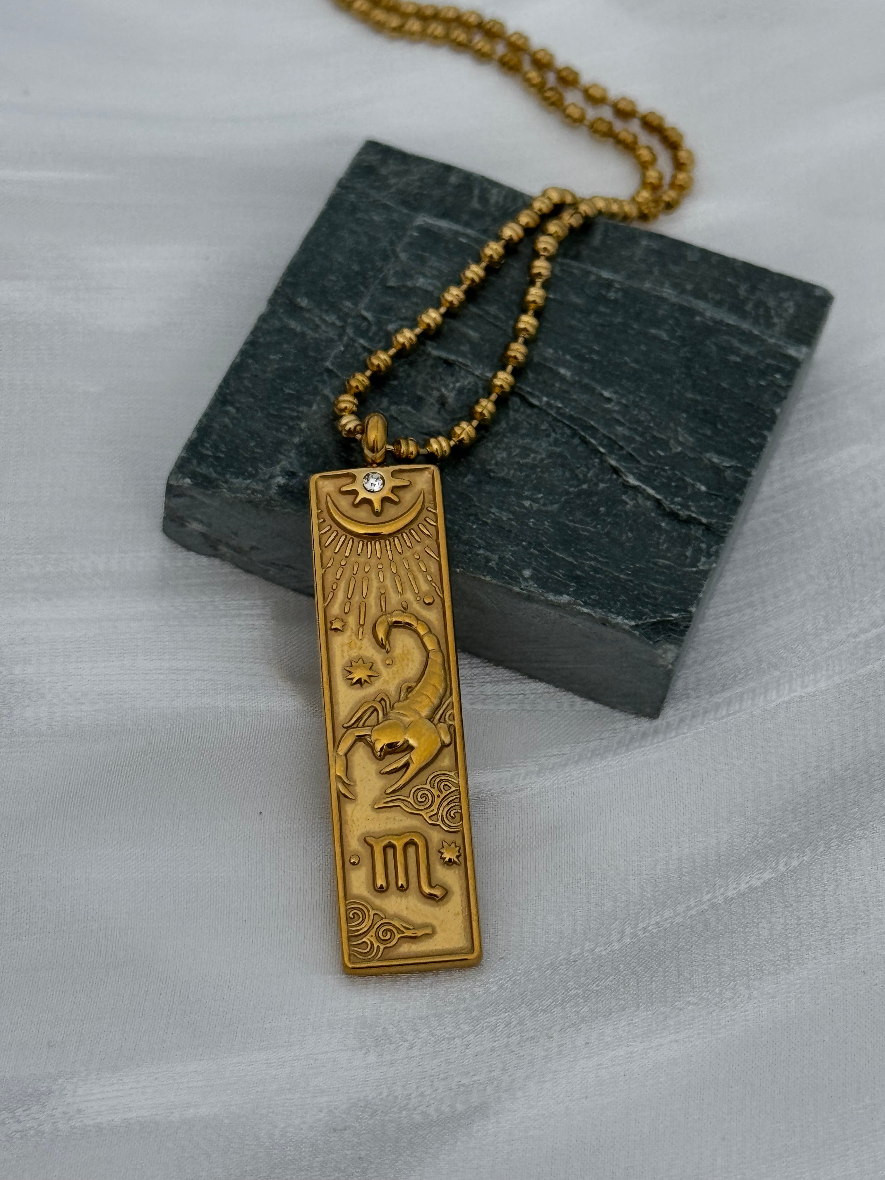 12 Zodiac Tarot Goddess Necklaces