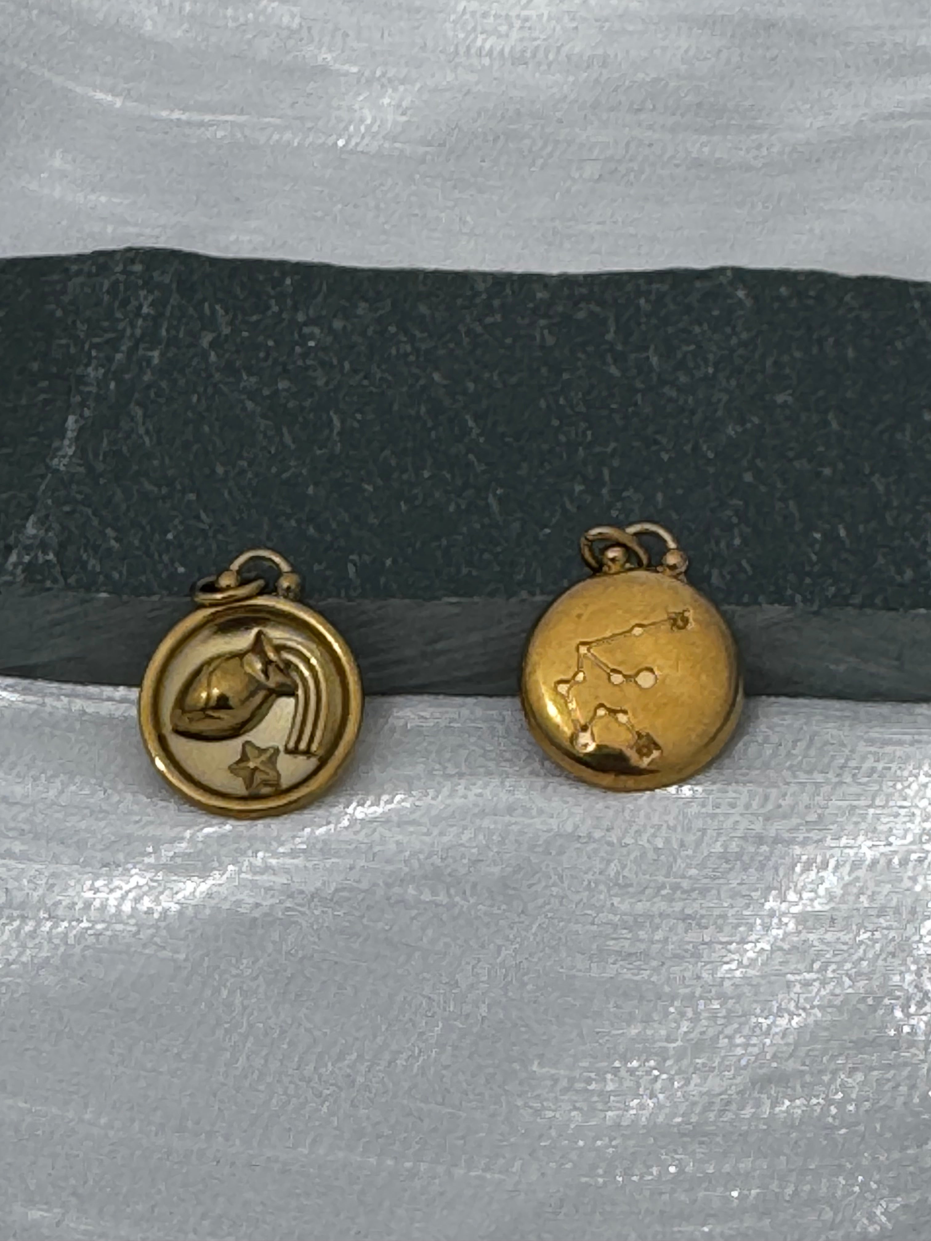 12 Gold Zodiac and Constellation Star sign Coin Necklace