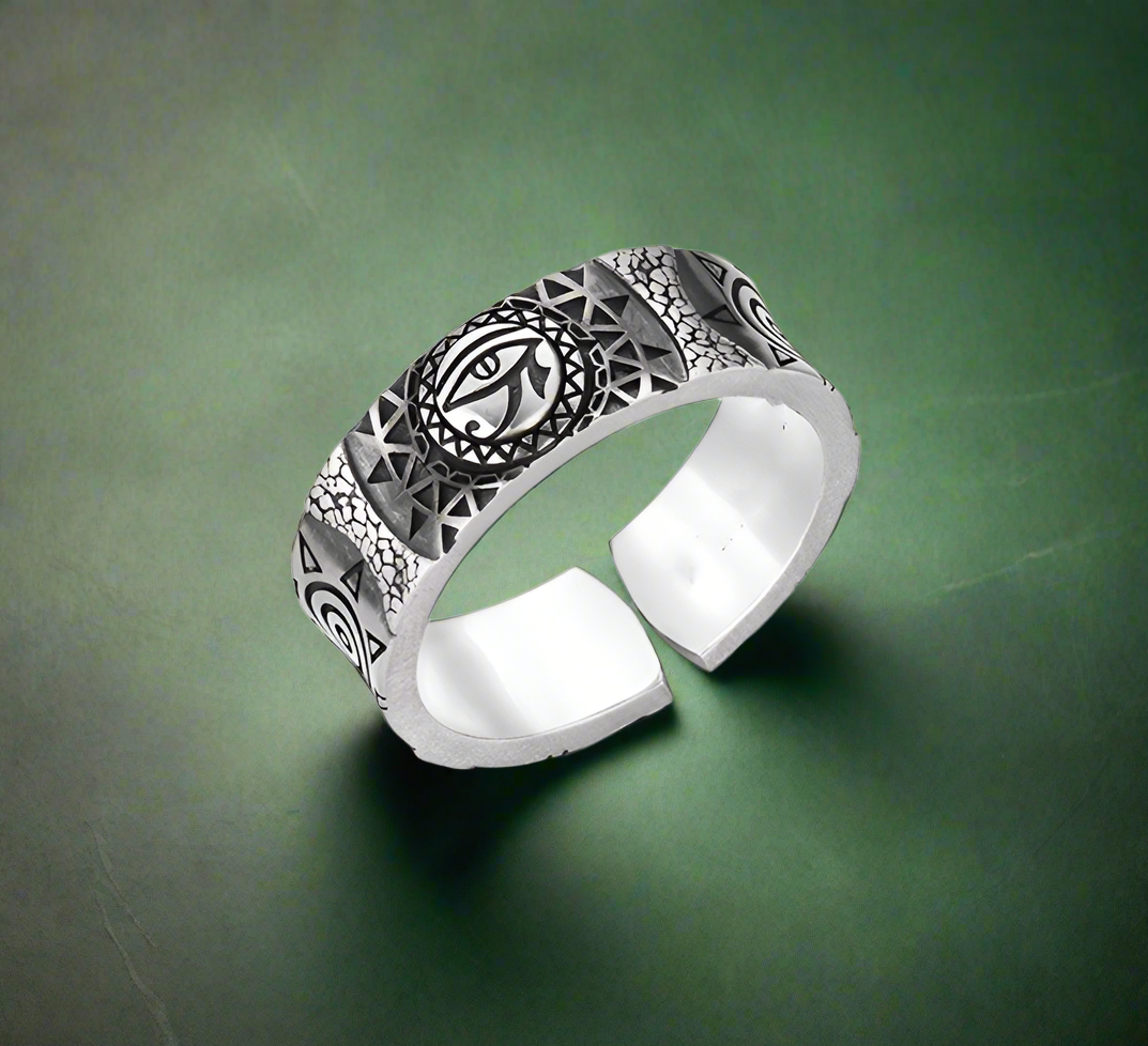 Gothic Horus Eyes Suns S925 silver Ring