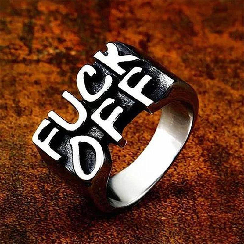 “F*ck Off” silver Ring